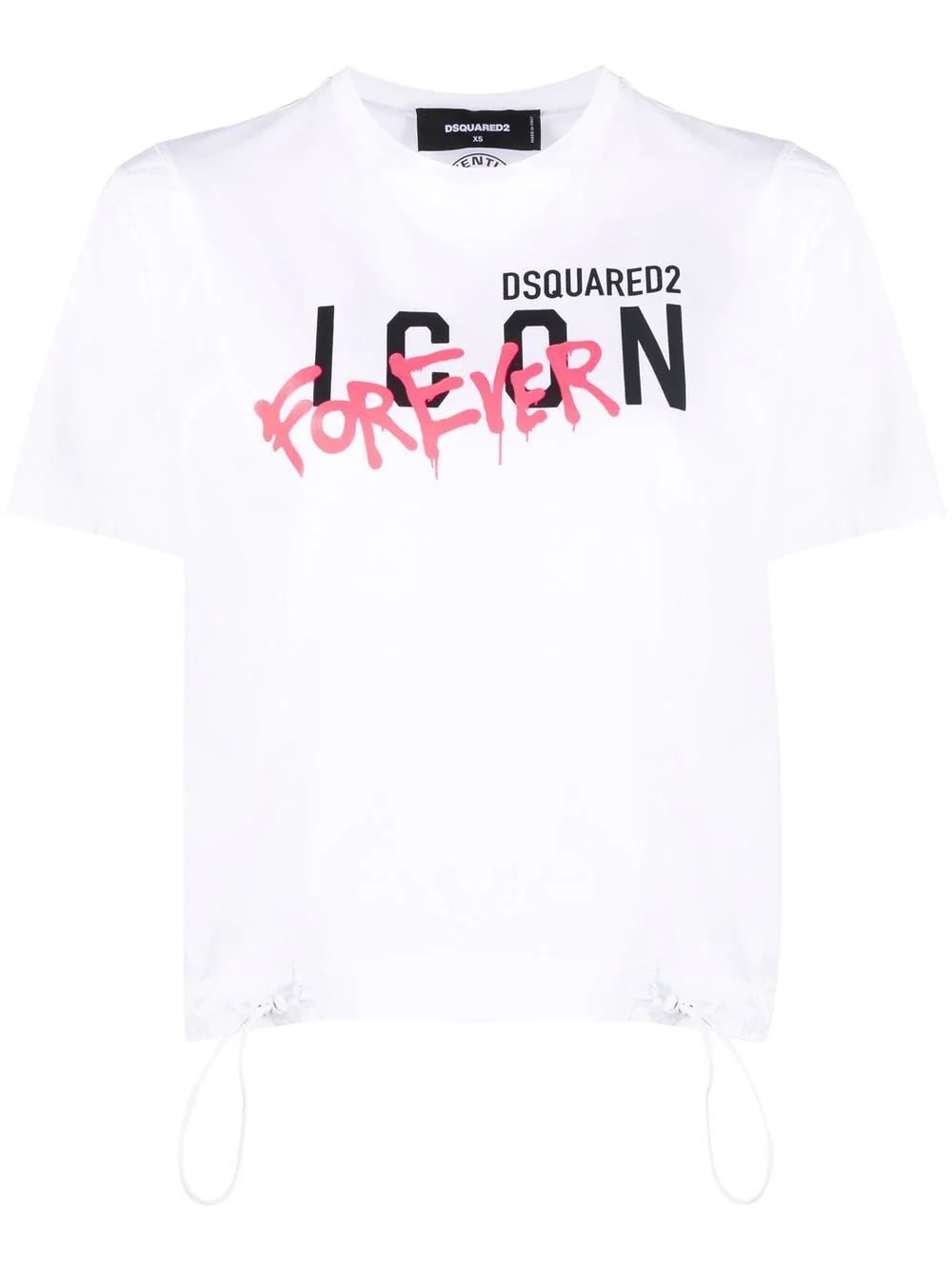 Woman White icon Dsquared2 Forever Crop T-shirt