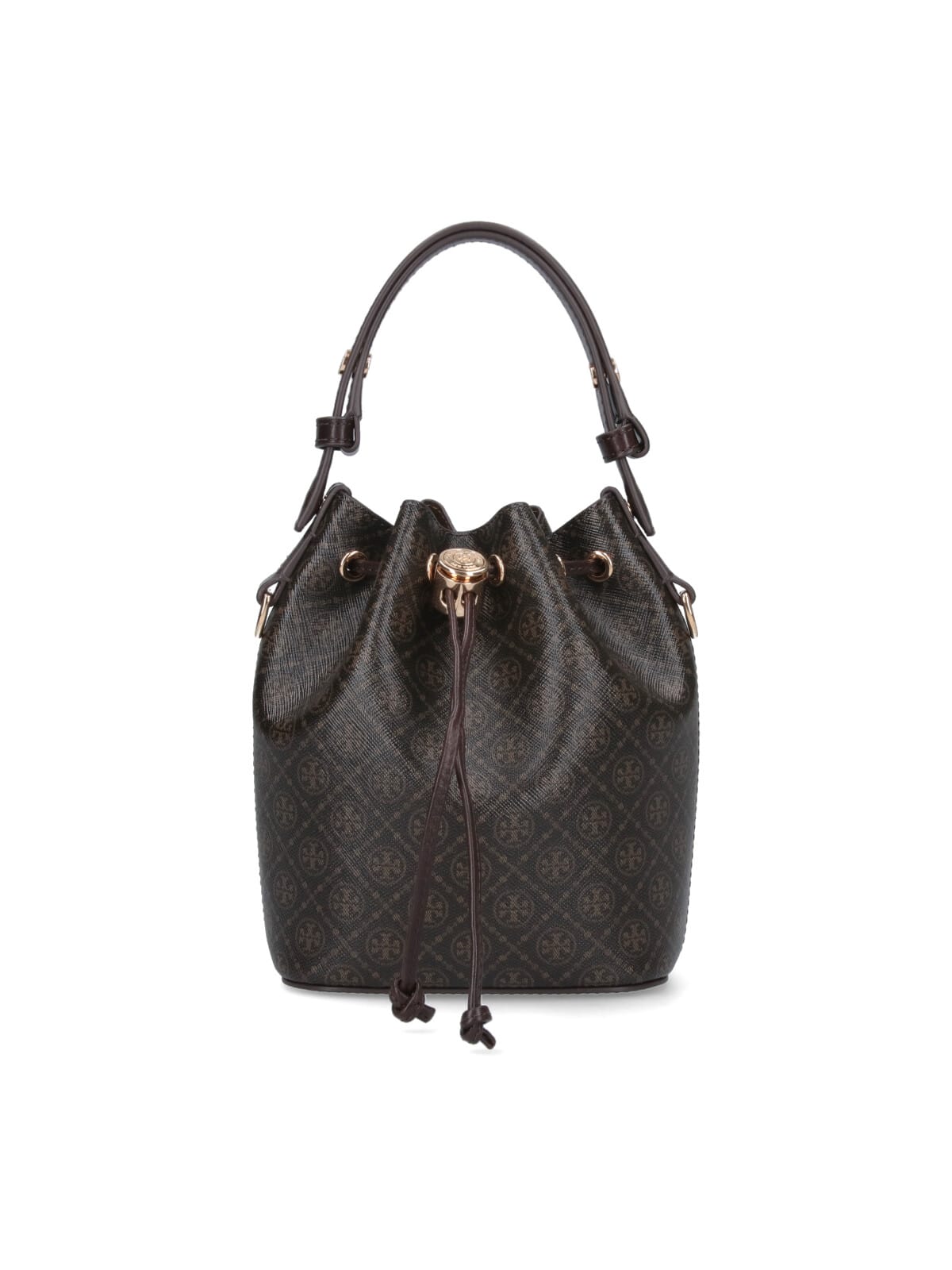 Tory Burch Mini Bucket Bag T Monogram In Black