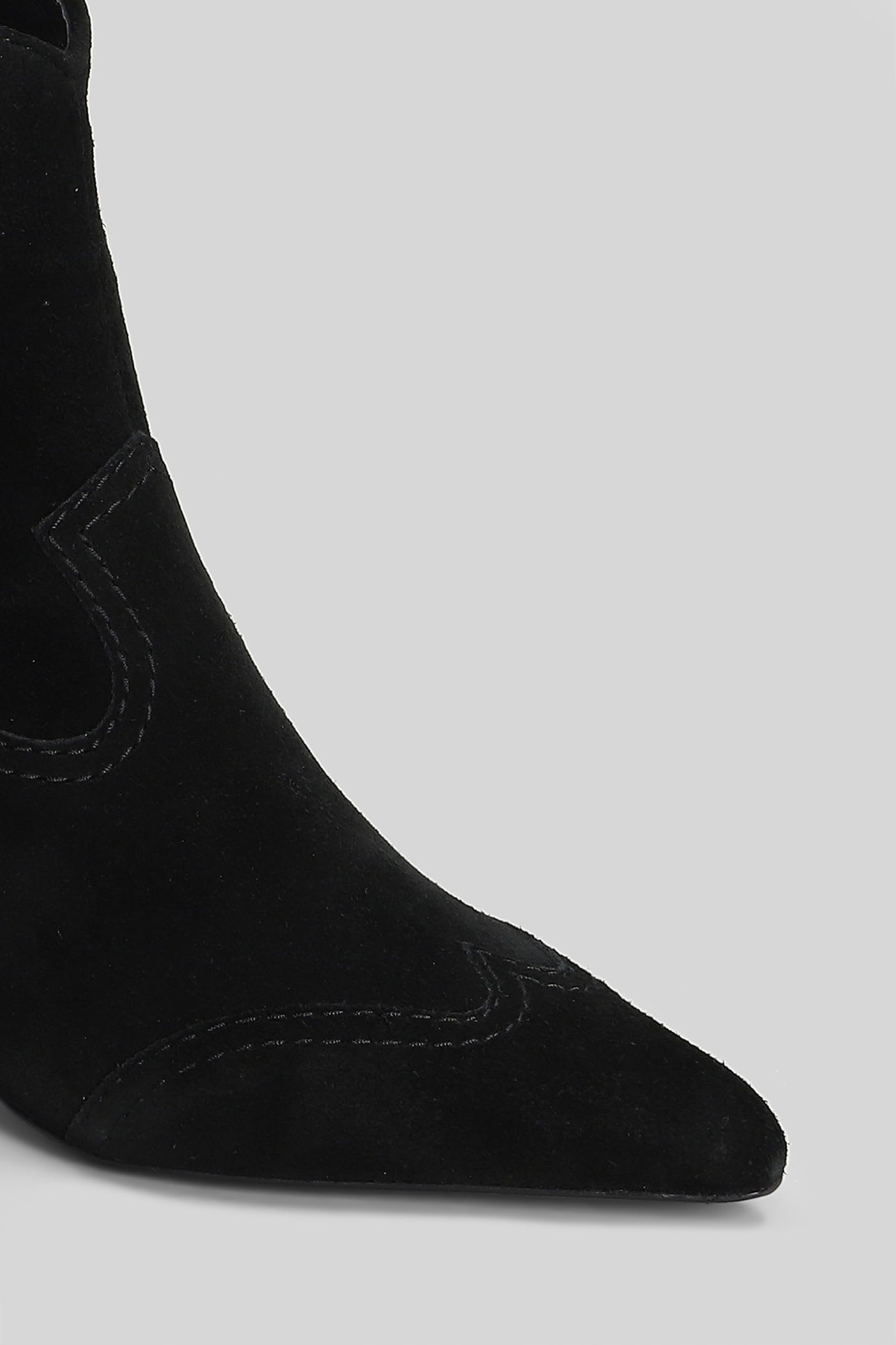 Simkhai Shadow High Heels Ankle Boots In Black Suede In Black