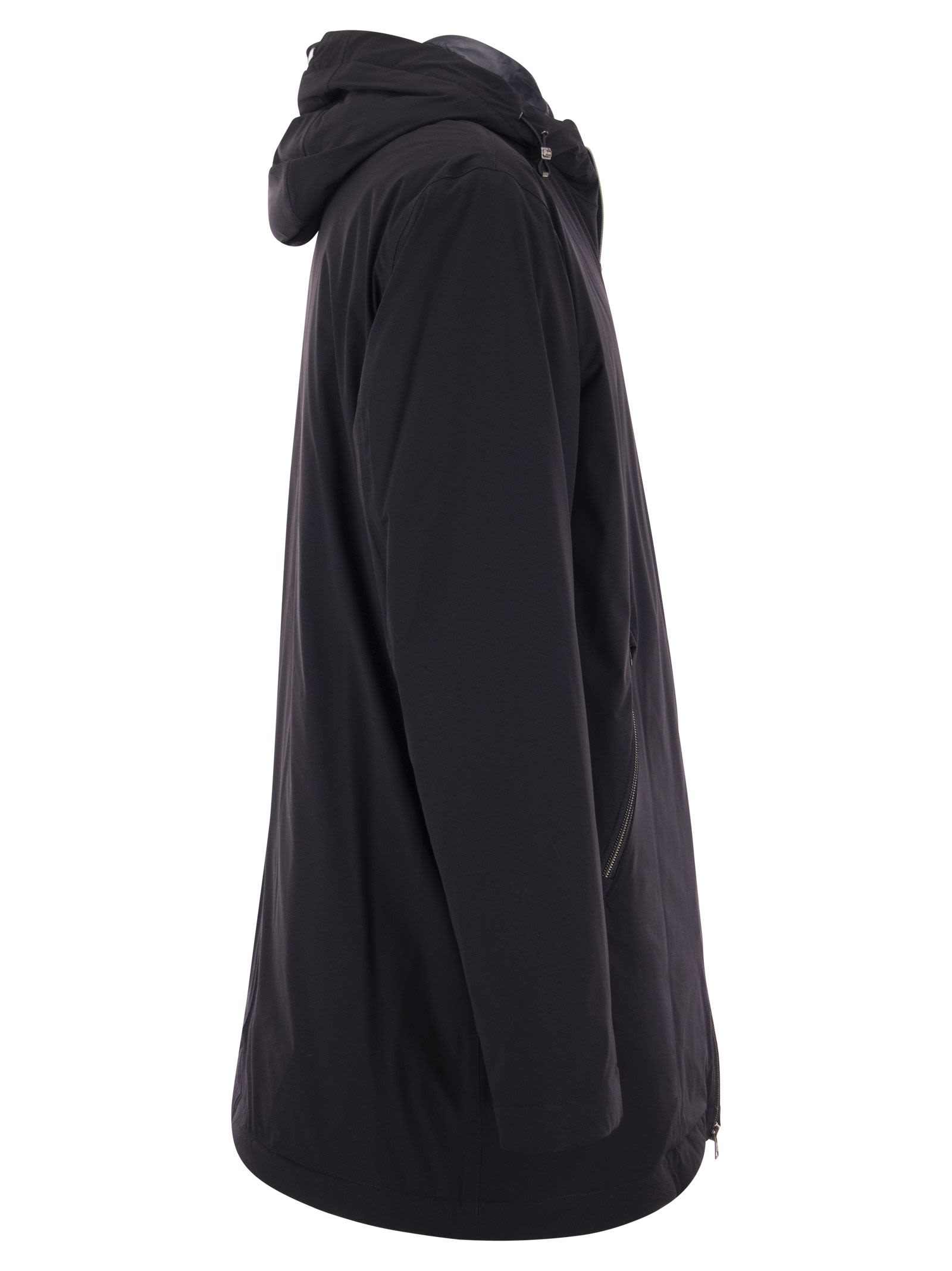 Herno Hooded Casual Jacket In Black