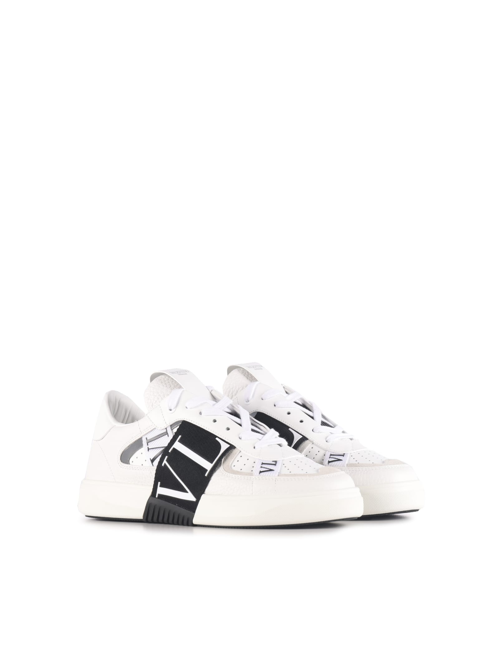 Valentino Garavani Valentino Vltn Leather Slip-on Sneaker In Neutral