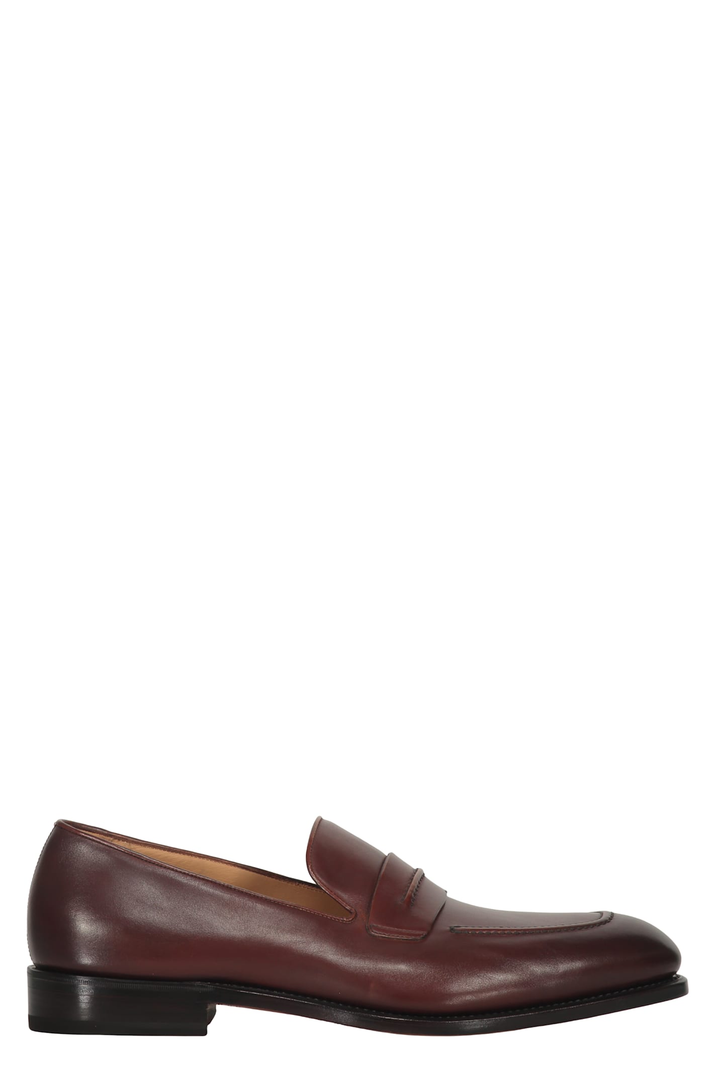 Ferragamo Man Loafers Brown Size 6 Leather In Brown