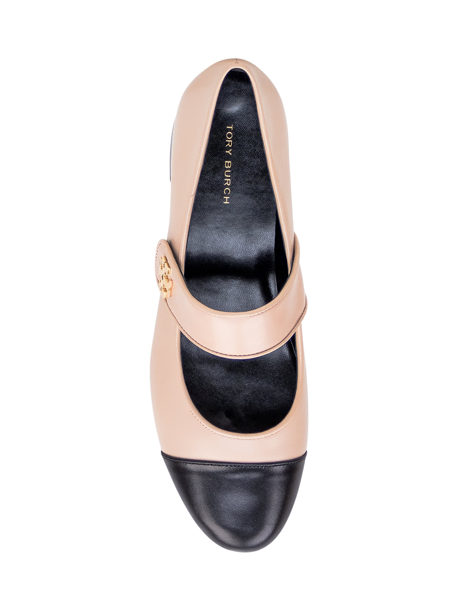 Shop Tory Burch Mary Jane Ballerina In Rose Pink/perfect Black