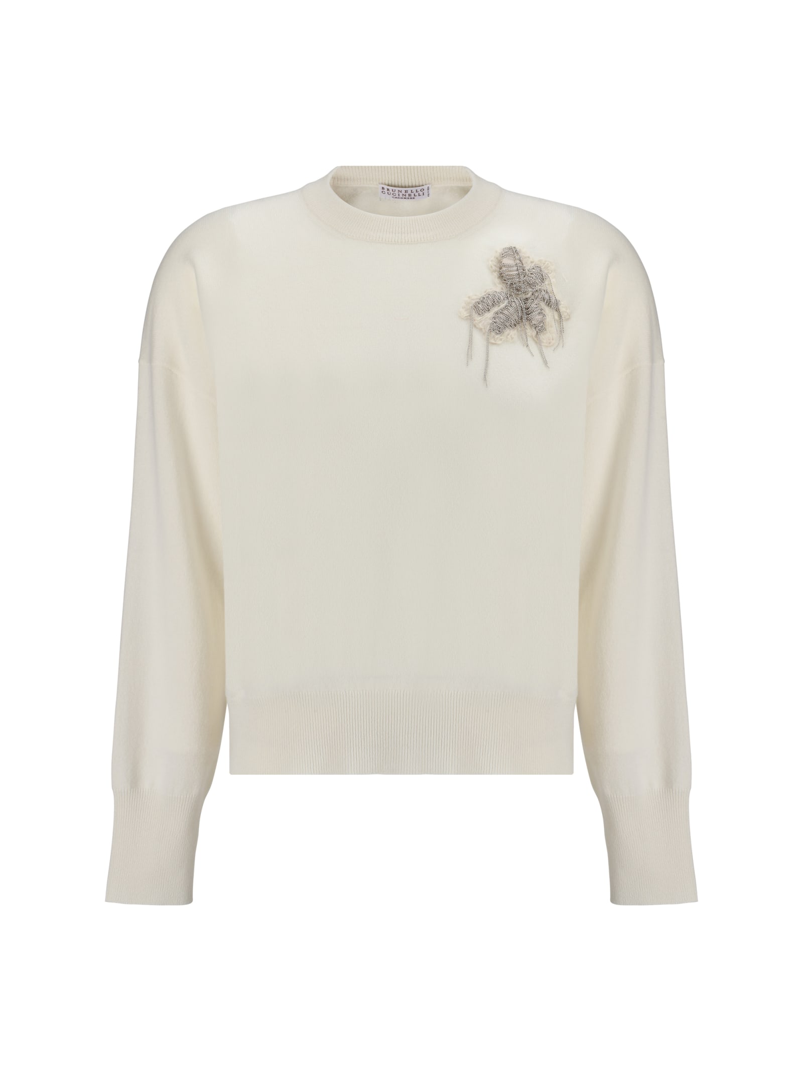 Shop Brunello Cucinelli Sweater In Bianco