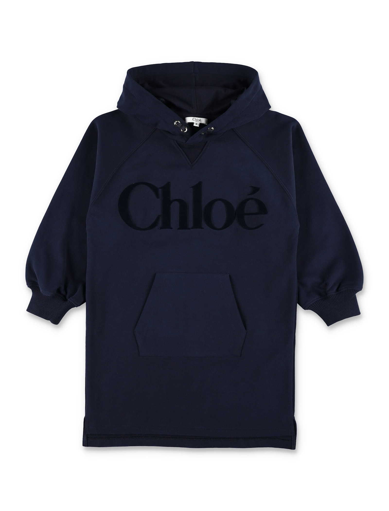 Chloé Cotton Sweatshirt Dress Chloe In Blue