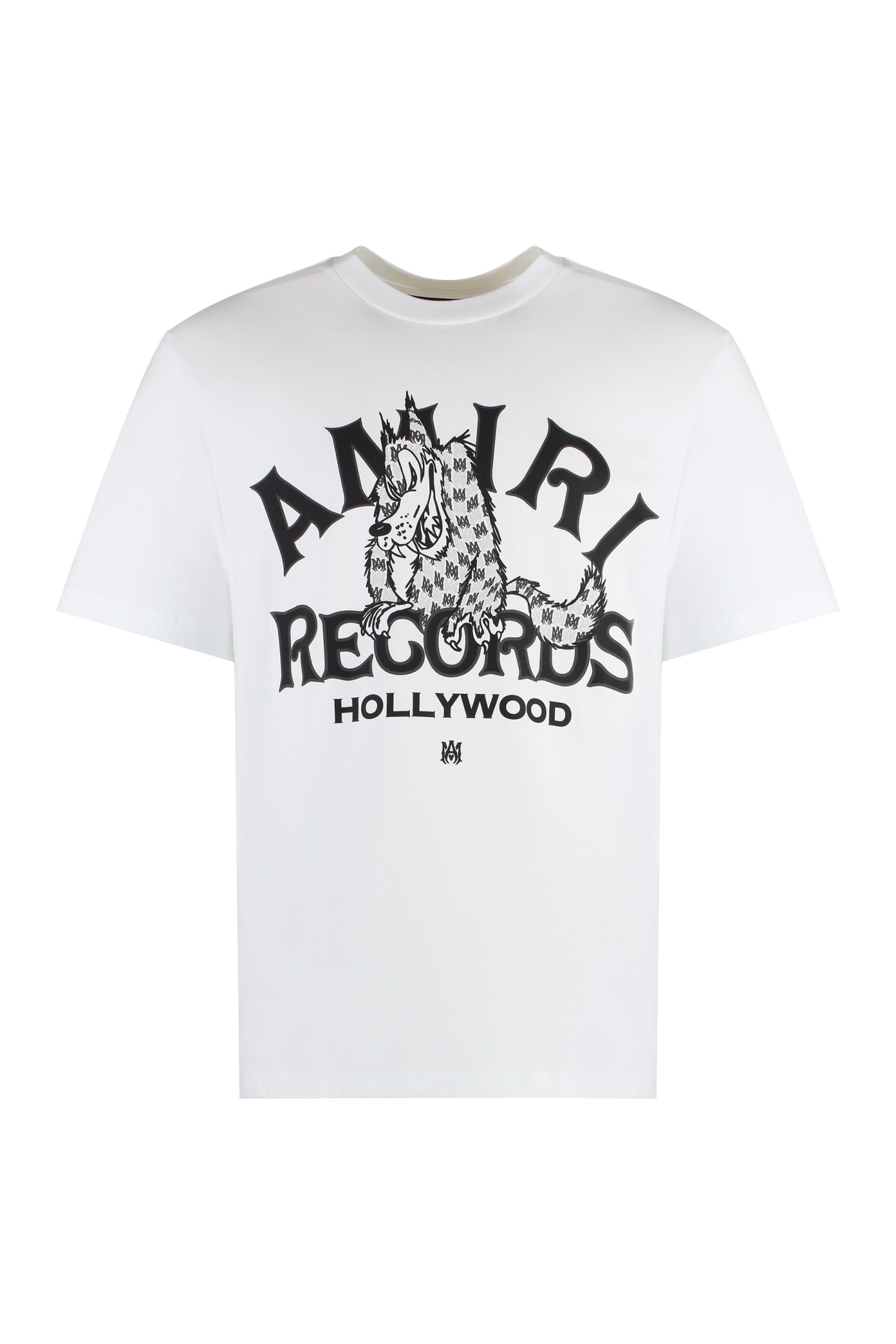 Shop Amiri Cotton Crew-neck T-shirt In White