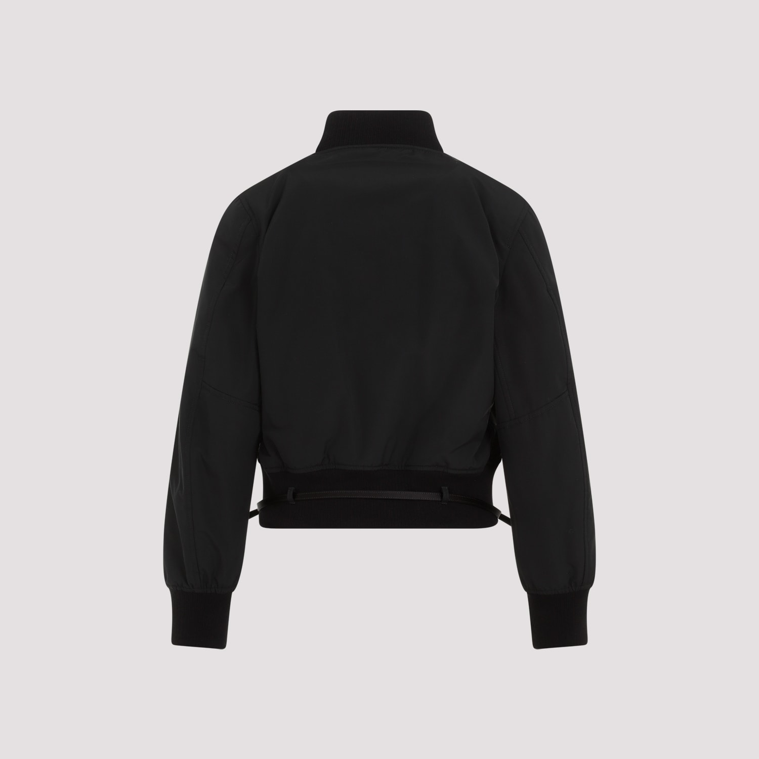 Shop Givenchy Long Sleeve With Attached Belt Blouson In Black