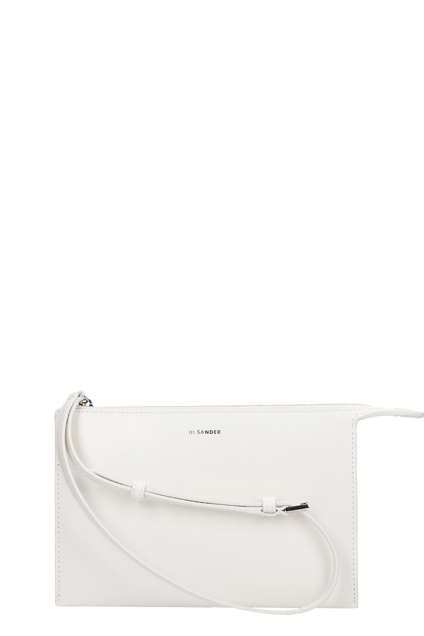 Click to view more detailed imagery on our partner's website Jil Sander Tootie Clutch In White Leather