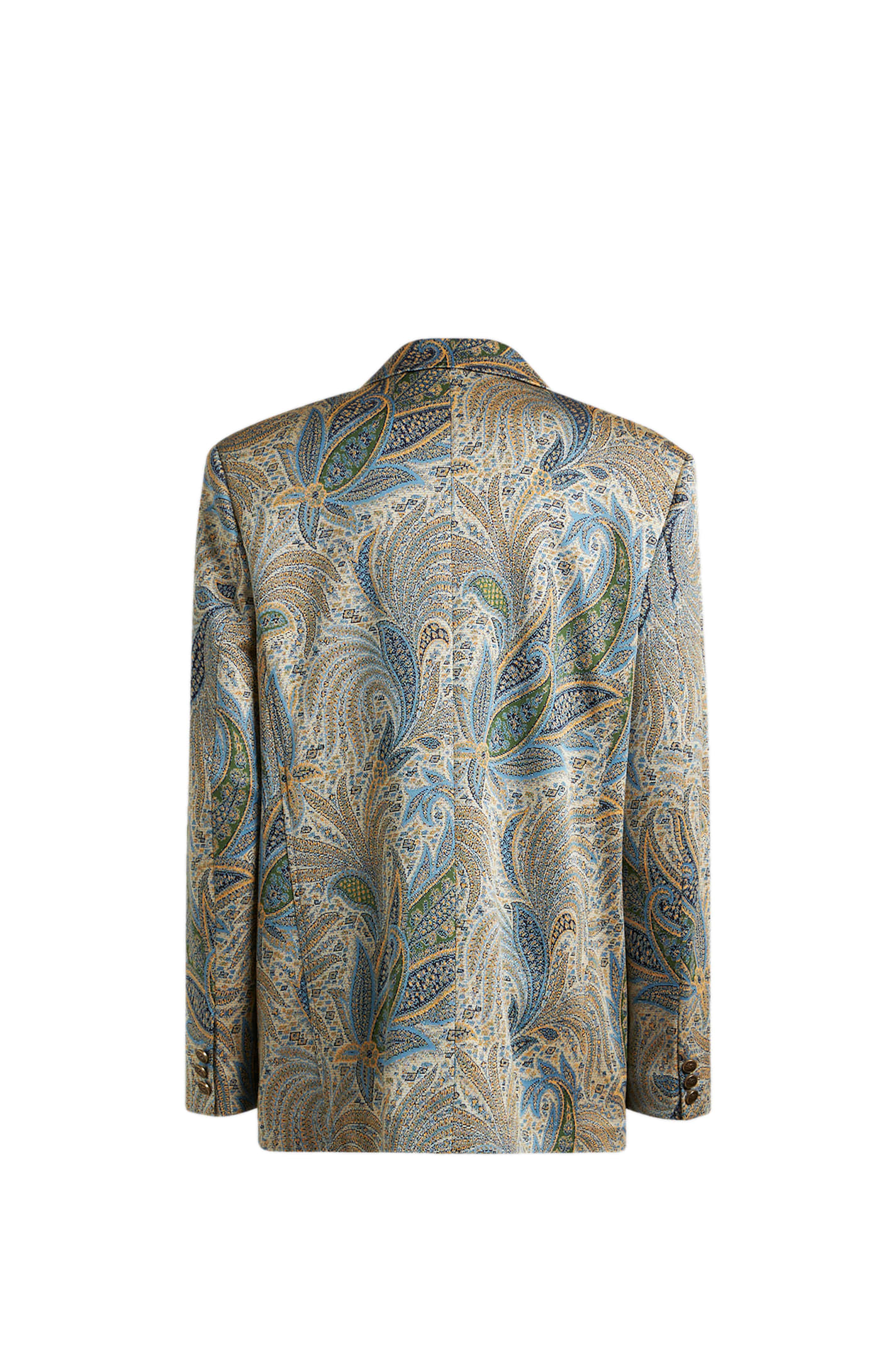 Shop Etro Double-breasted Jacket In Multicolour