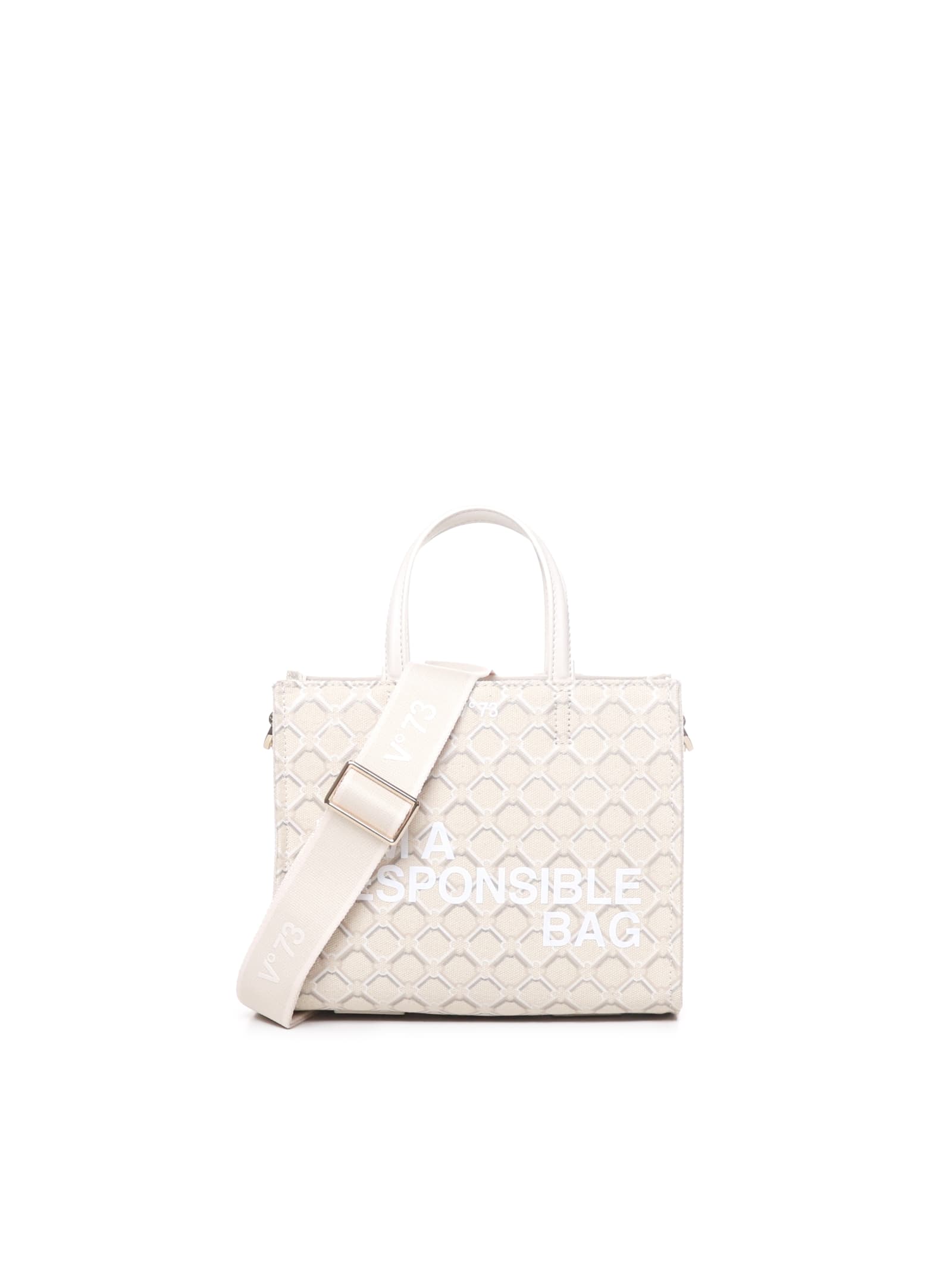 V73 Off White Responsibility Tote Bag In Offwhite