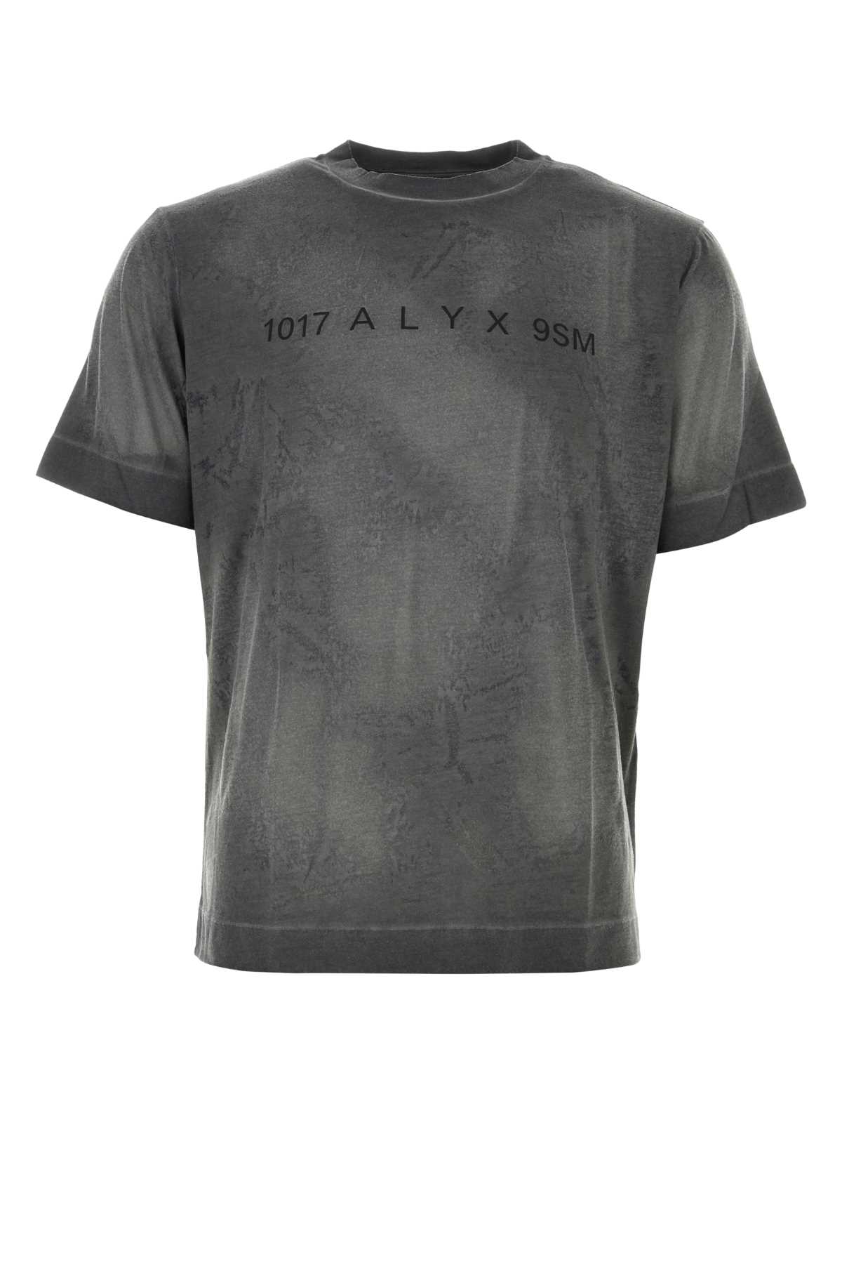 Shop Alyx Graphite Cotton And Polyester T-shirt In Black