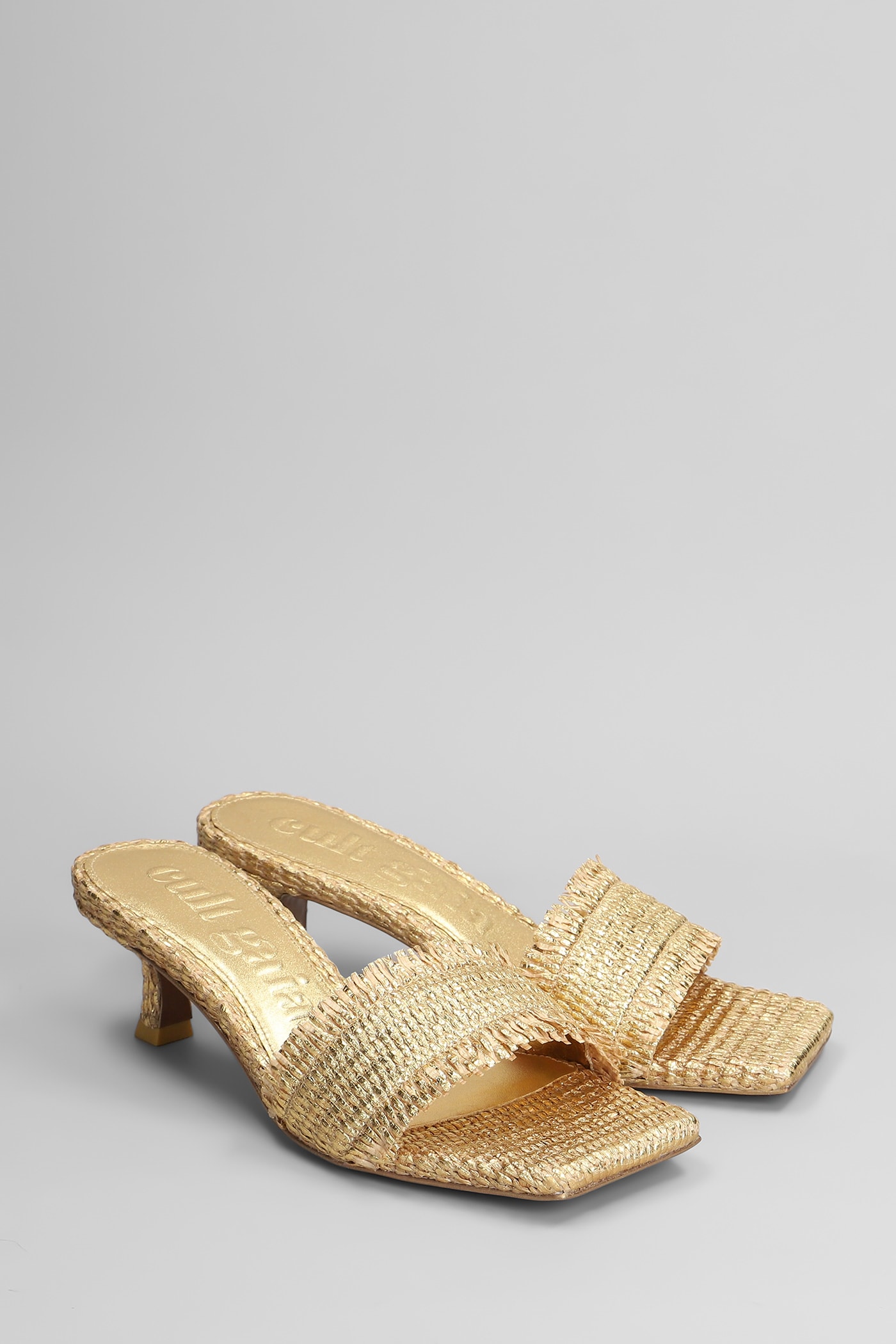 Shop Cult Gaia Ada Sandals In Gold Polyuretan