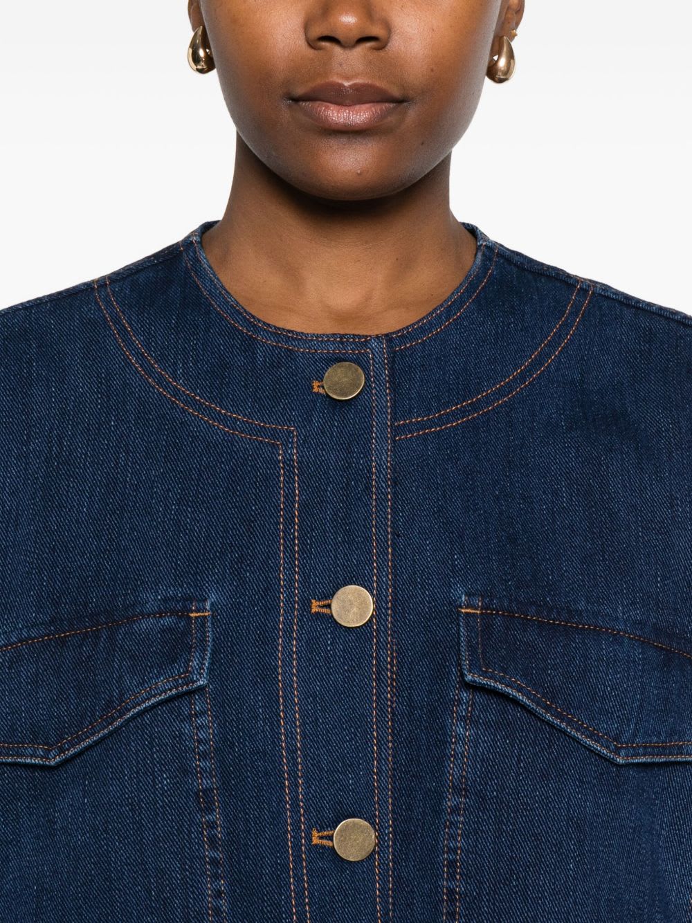 Forte Forte Cotton Denim Overshirt In Blue
