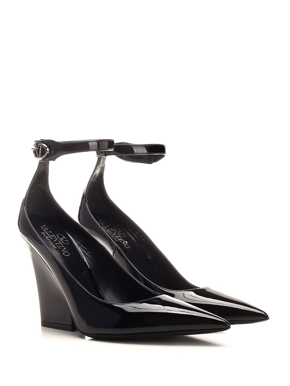 Shop Valentino Wedge Pump In Black