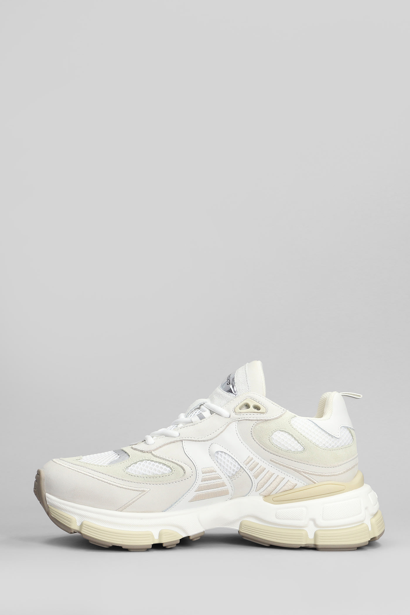Axel Arigato Sphere Runner Sneakers In Grey Leather And Fabric In Neutral