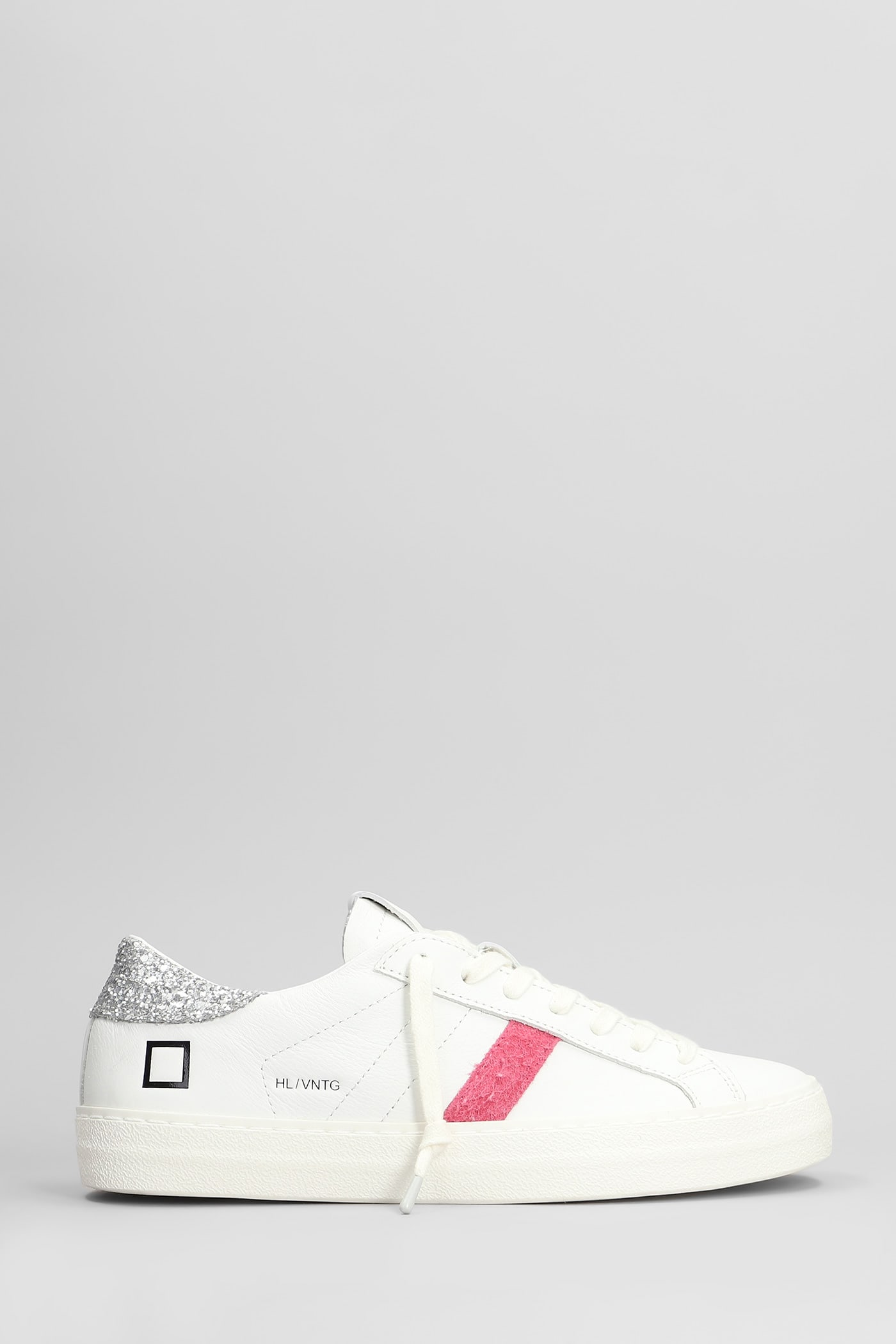 D. A.T. E. Hill Low Vintage Sneakers In White Leather