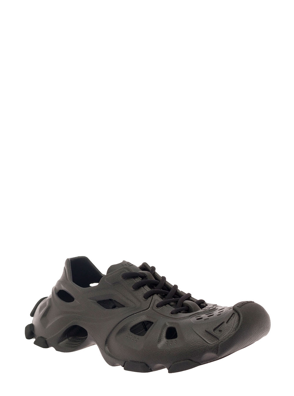 Shop Balenciaga Black Hd Sneakers With Embossed  Logo In Rubber Man