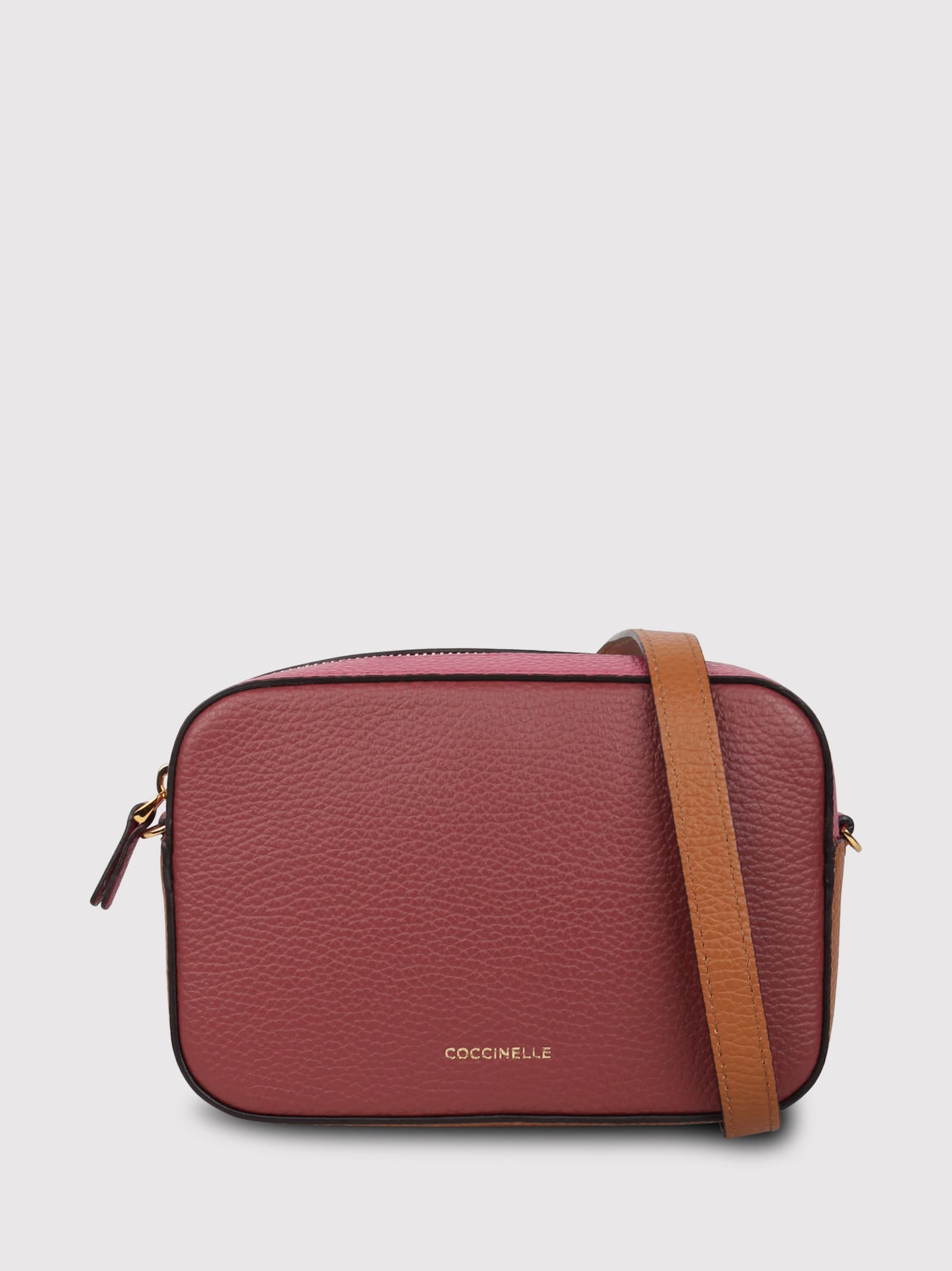 Shop Coccinelle Tricolor Tebe Shoulder Bag