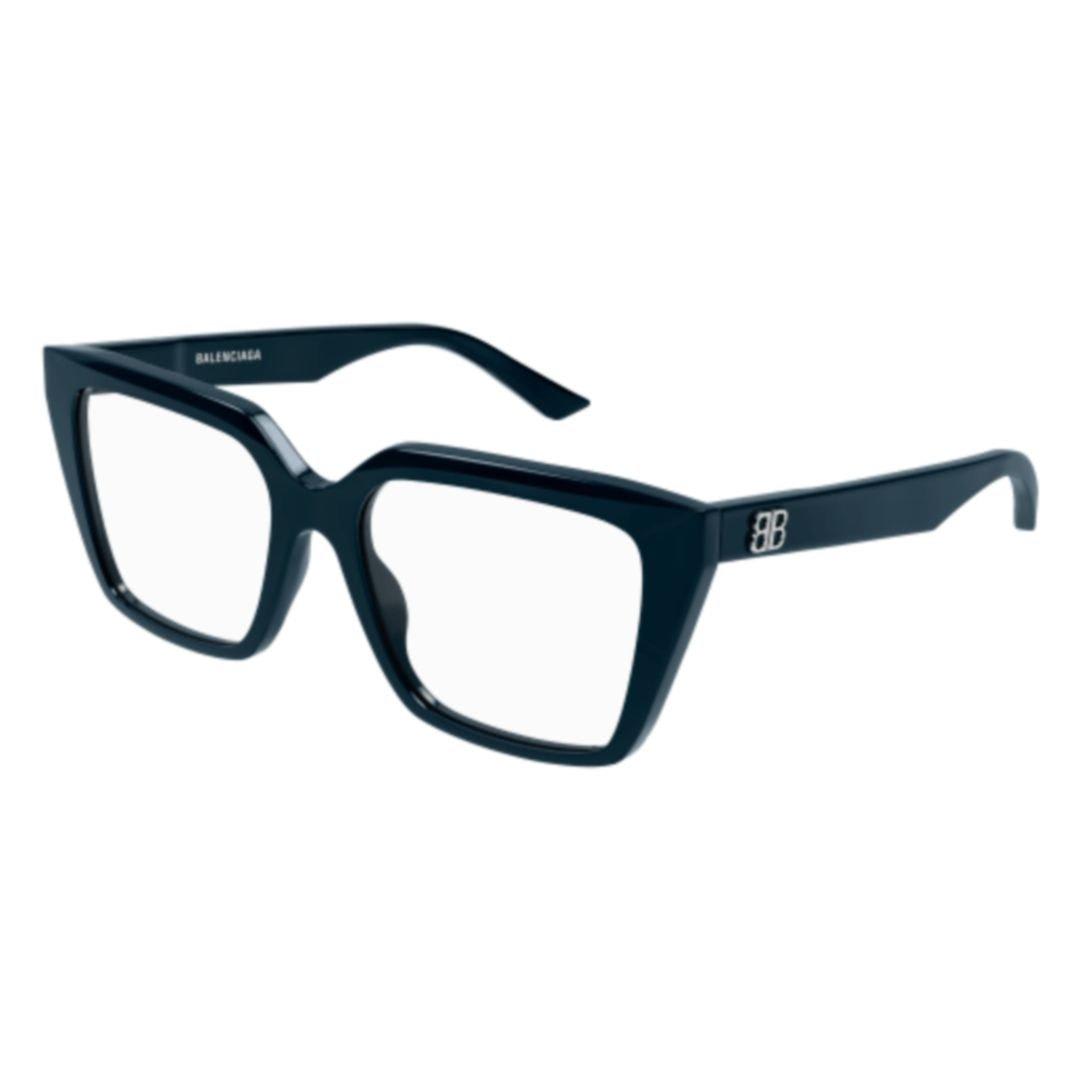 Shop Balenciaga Square Frame Glasses In 010 Blue Blue Transparent