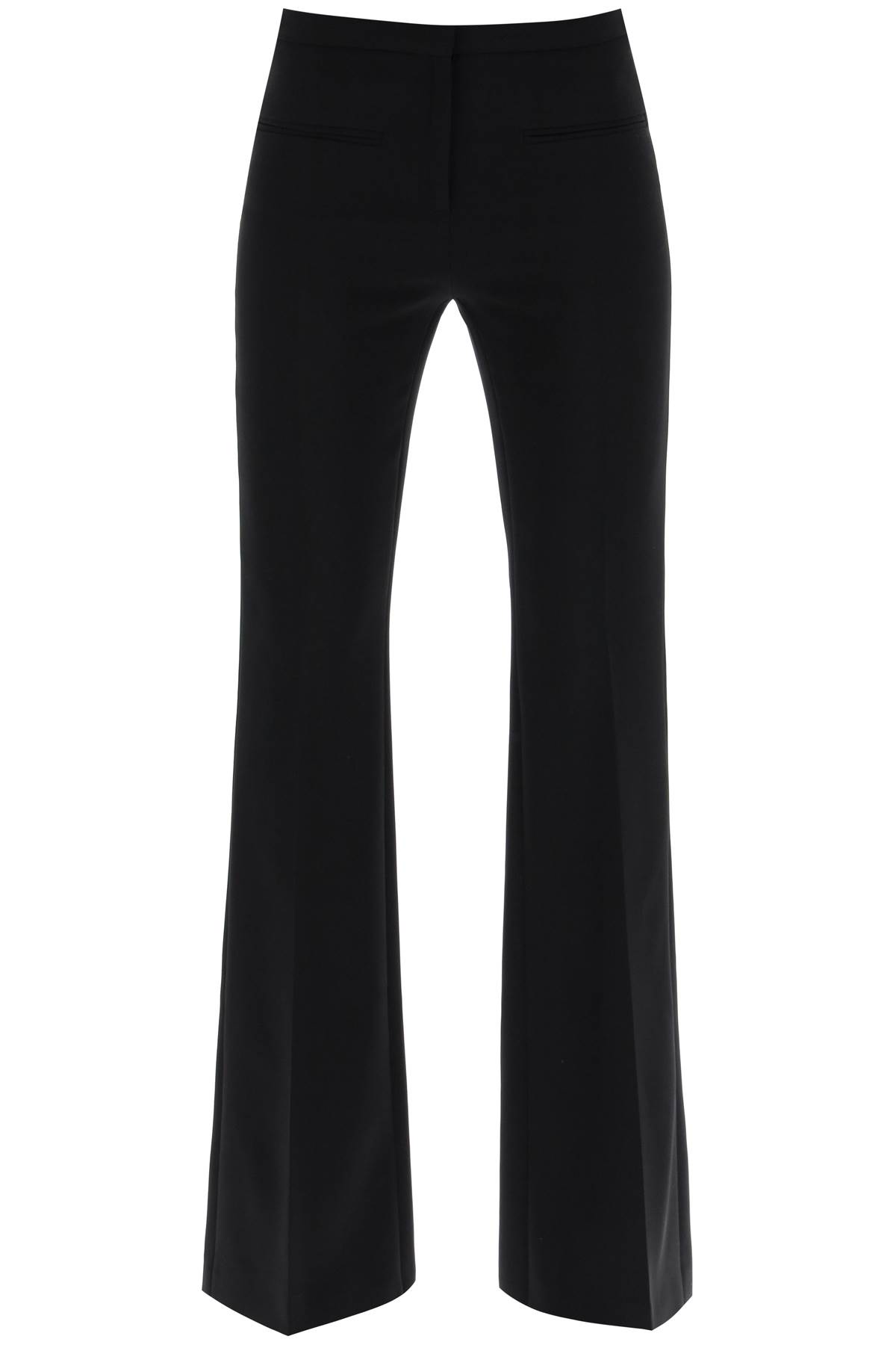 Shop Courrèges Tailored Bootcut Pants In Technical Jersey In Black (black)