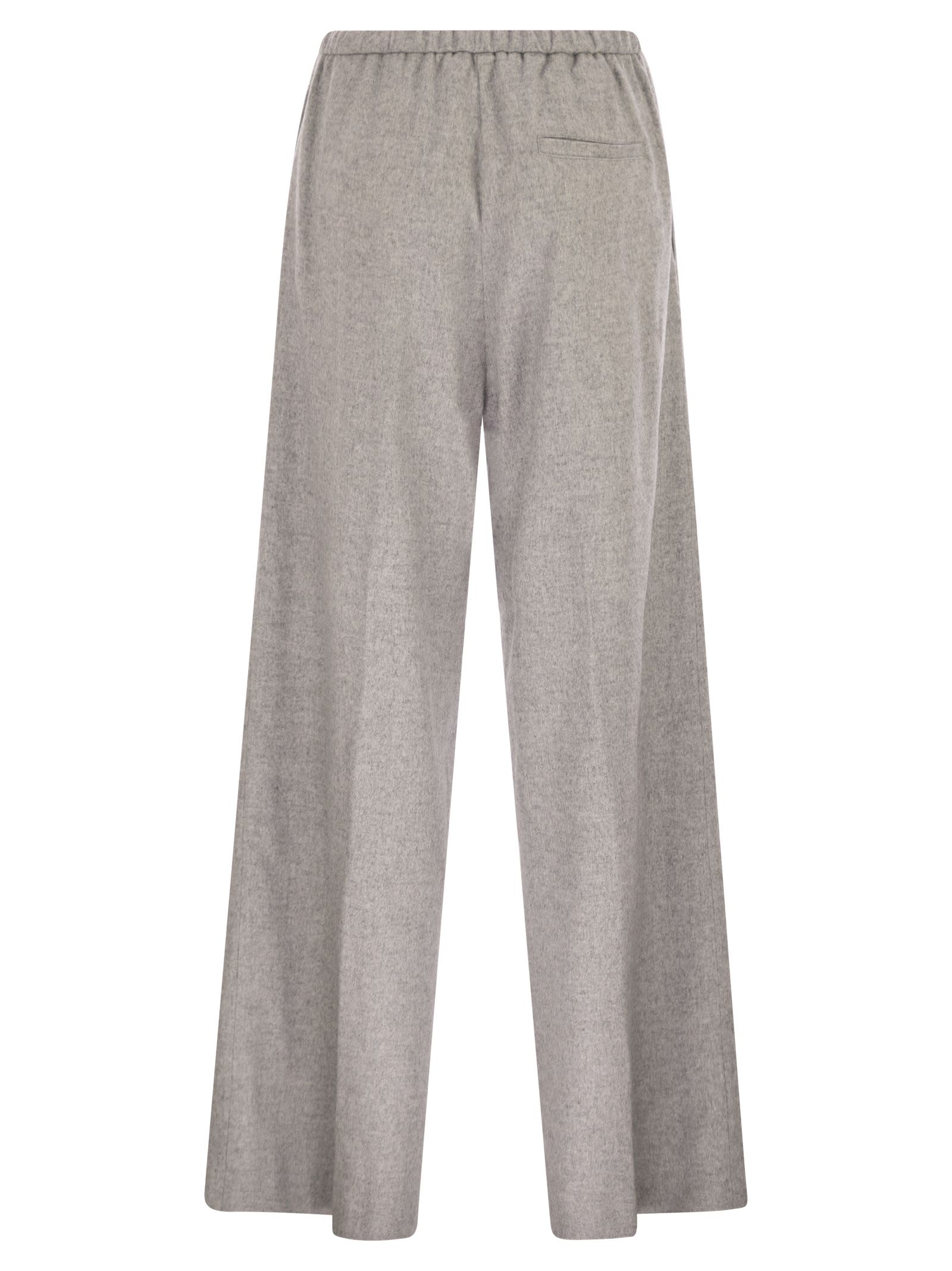 Herno Resort Trousers In Cashmere And Silk In Gray