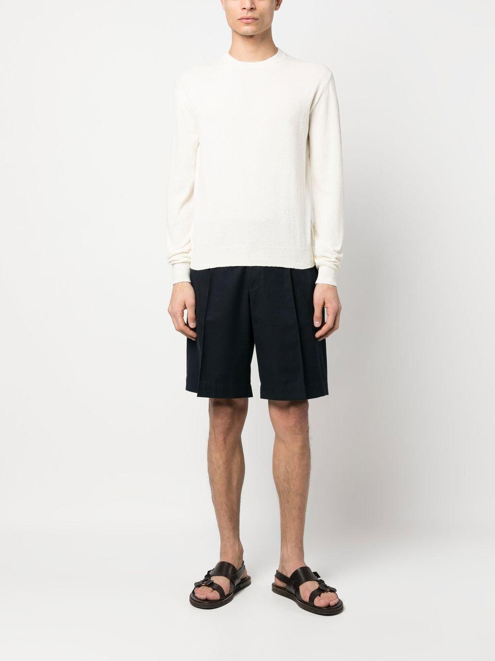 Drumohr Textured Finish Long Sleeve Crew-neck Sweater
