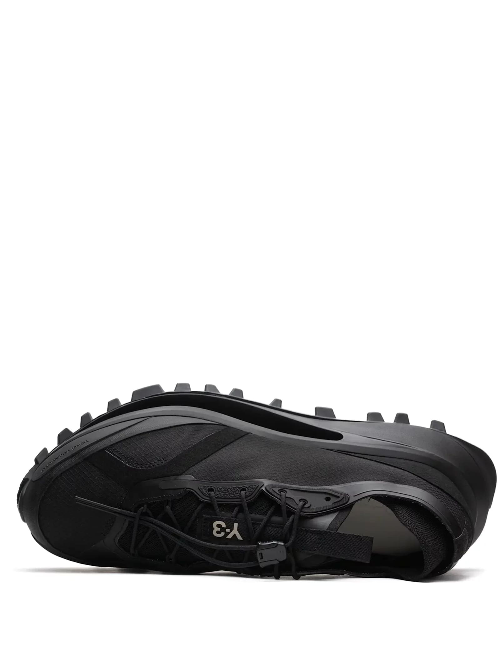 Y-3 Black Sneakers With Sole And Lacing System In Black