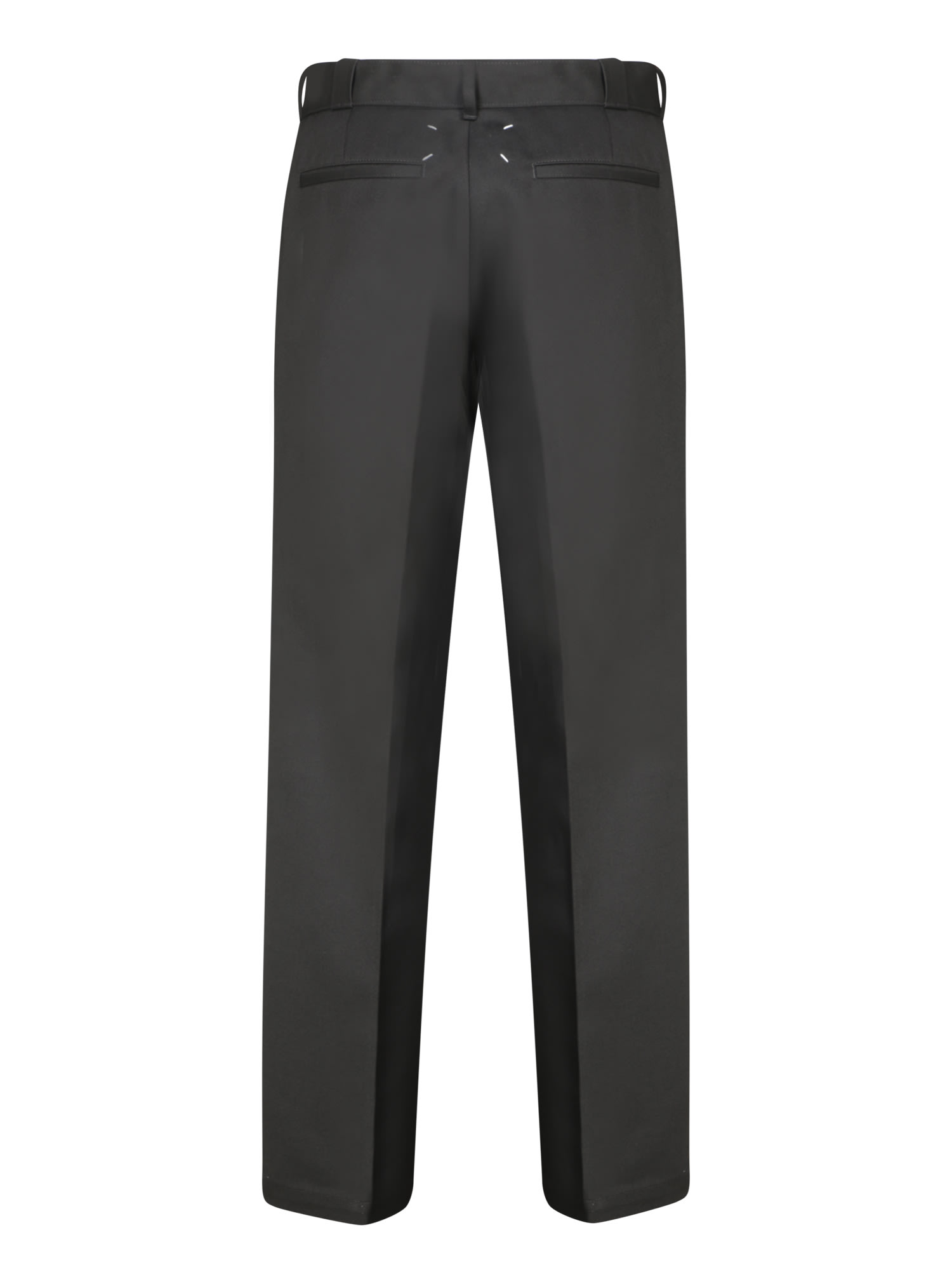 Shop Maison Margiela Regular Black Trousers