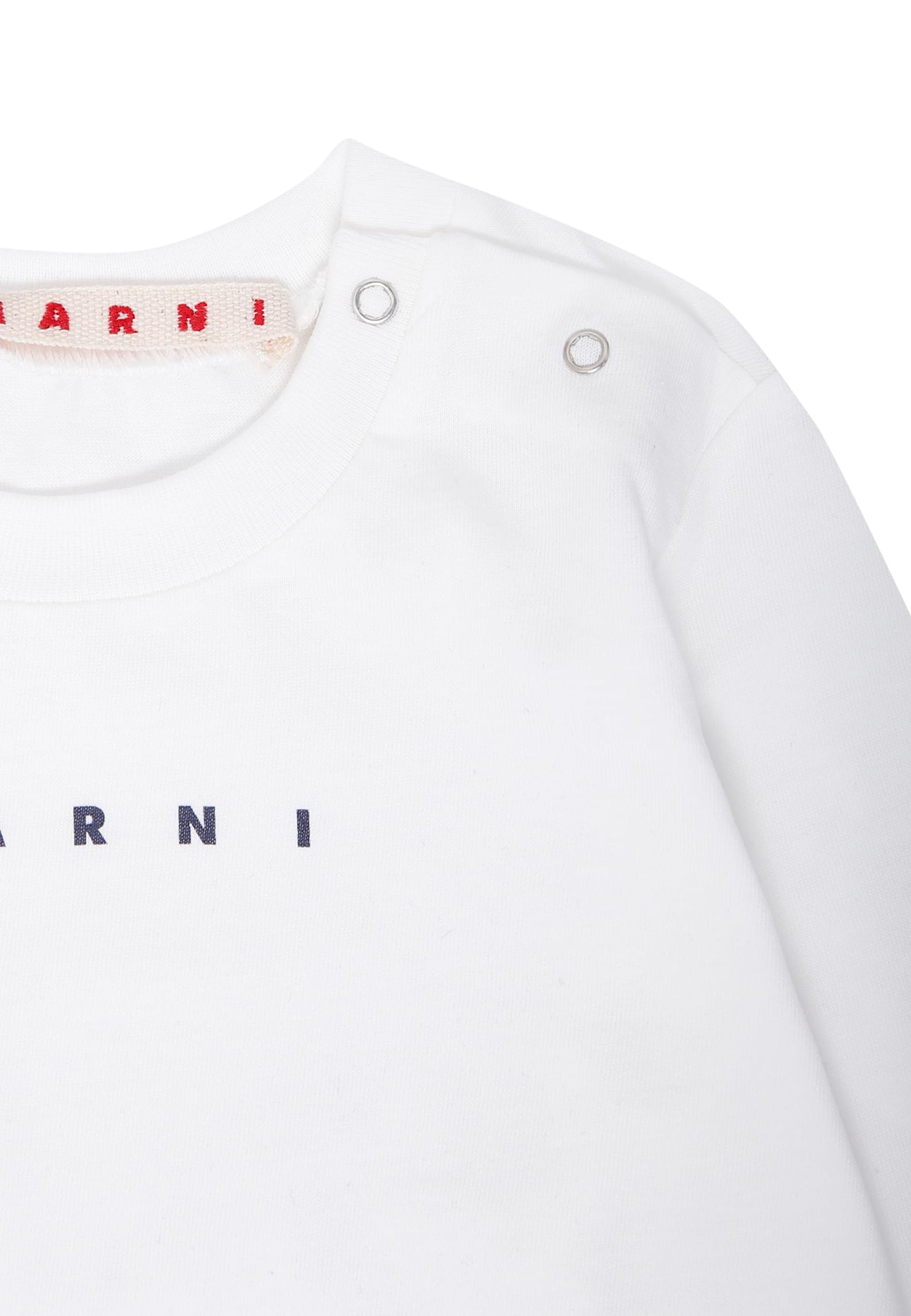 Marni White T-shirt For Babykids With Logo In White
