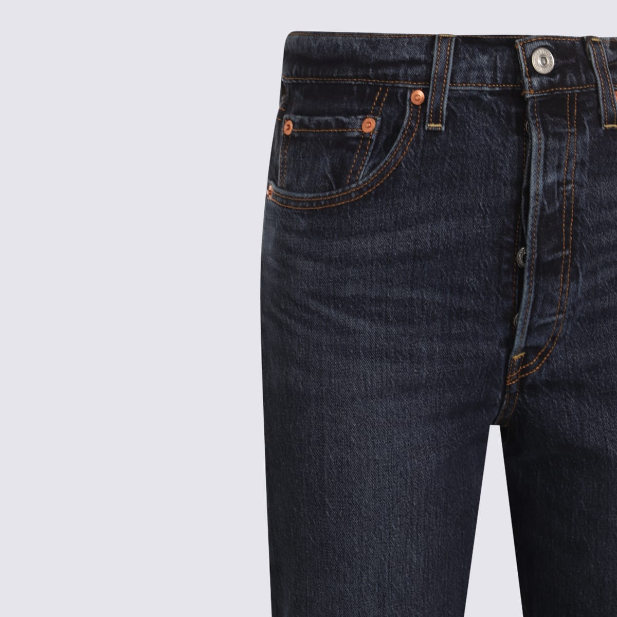 Levi's Dark Blue Ribcage Denim Jeans In Blue