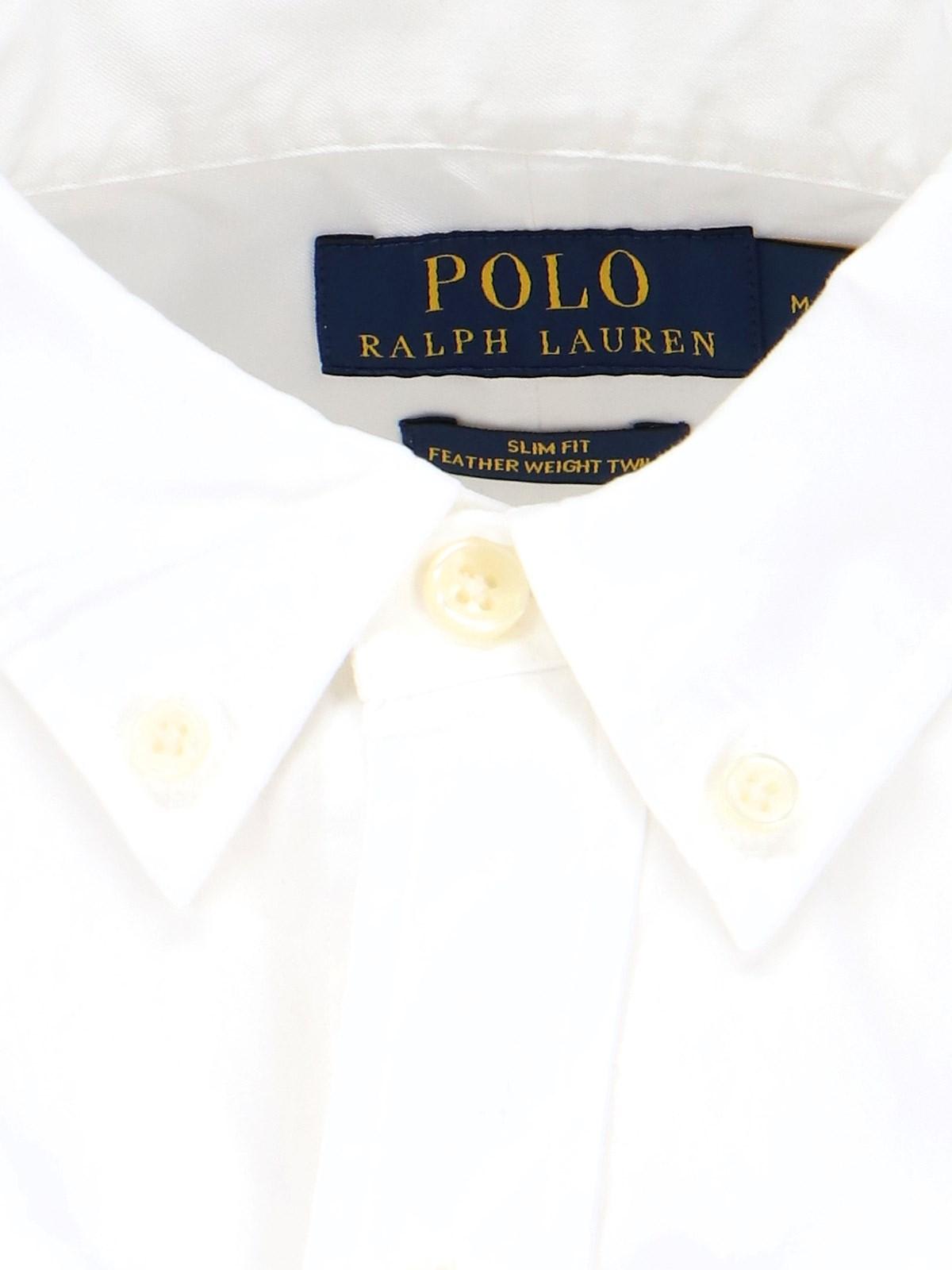 Shop Polo Ralph Lauren Logo Shirt  In White