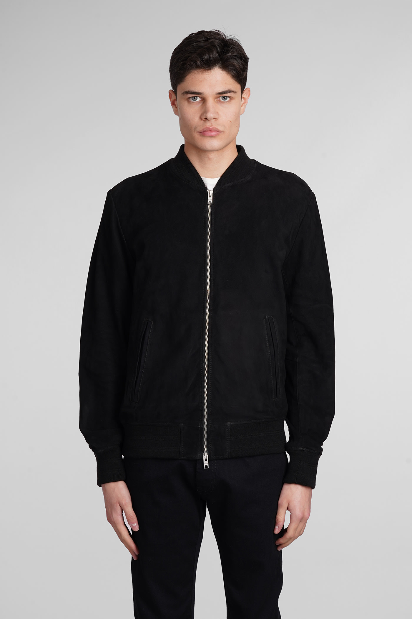 Dfour Leather Jacket In Black Leather