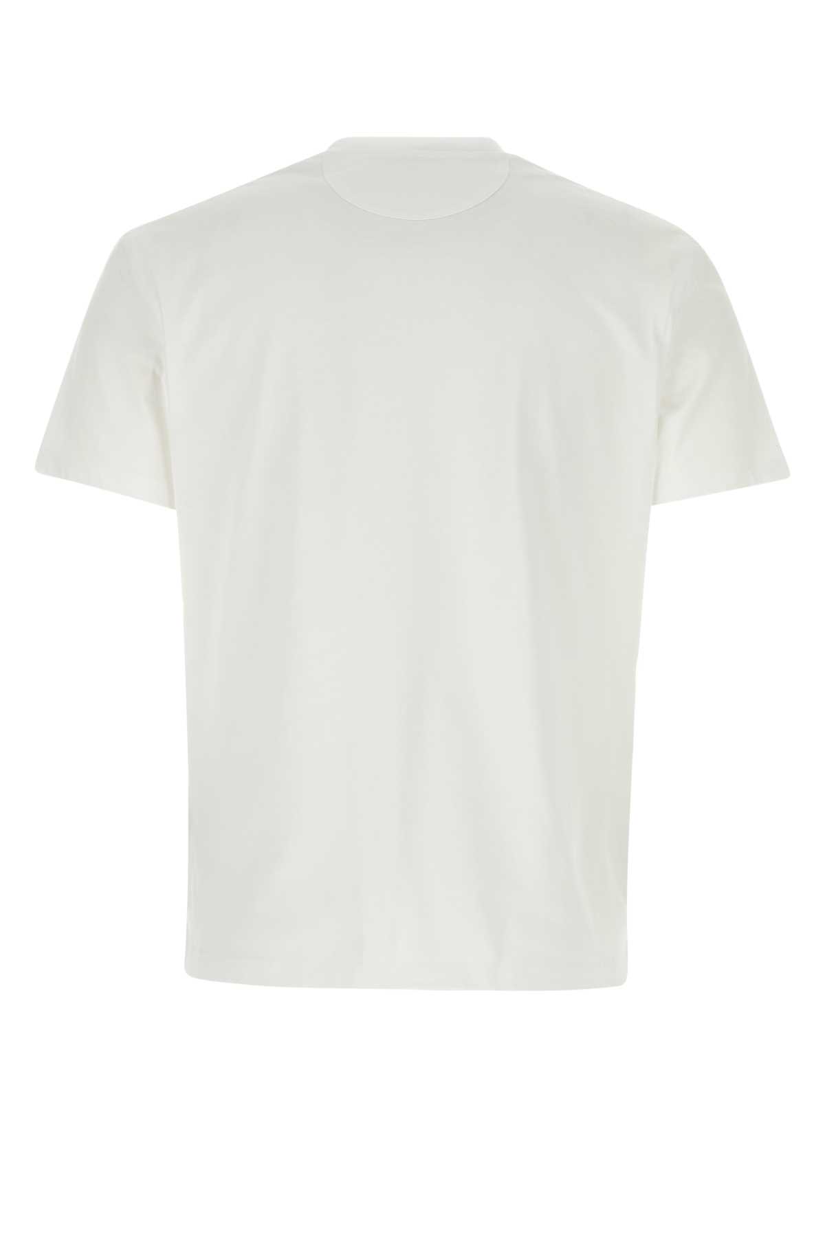 Valentino White Cotton T-shirt In Bianco