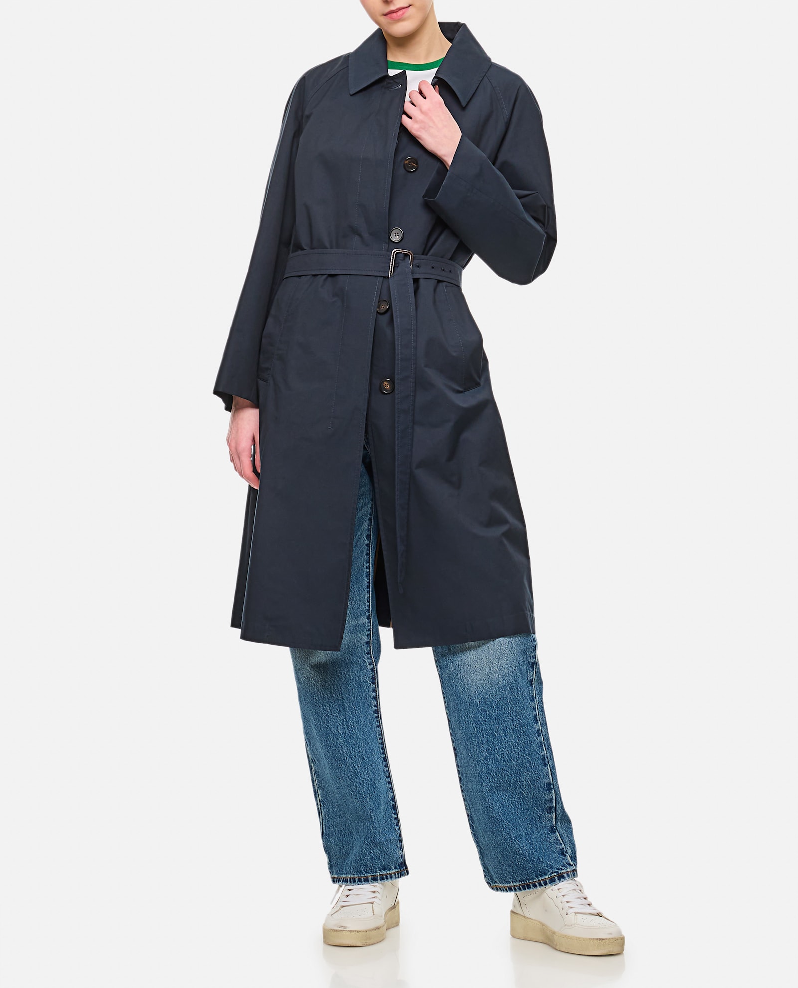 Max Mara The Cube Orleans Trench In Blue