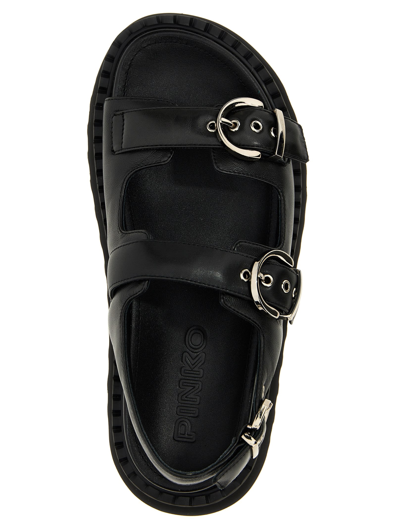 Shop Pinko Kate 03 Sandals In Black