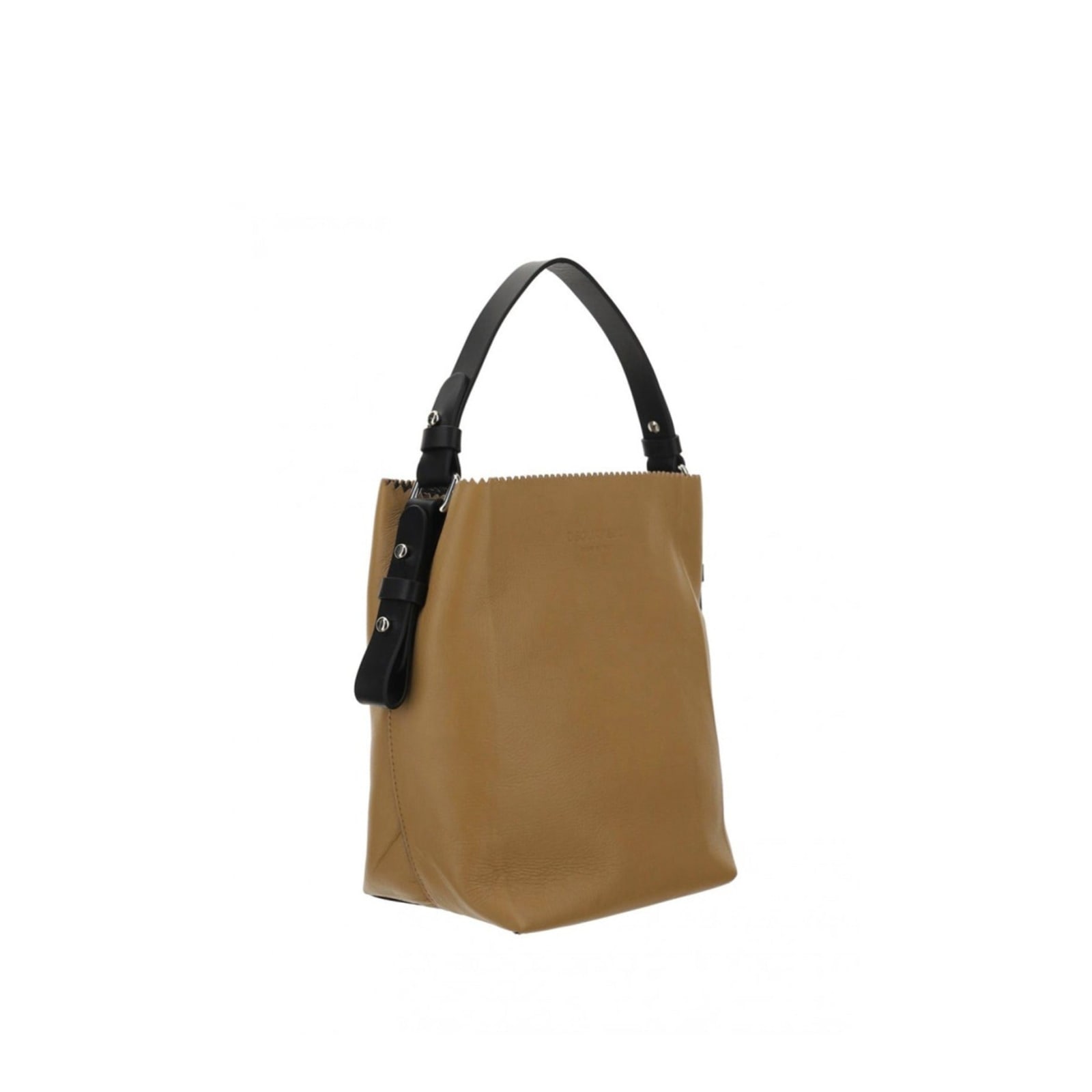 Shop Dsquared2 Leather Handbag In Beige
