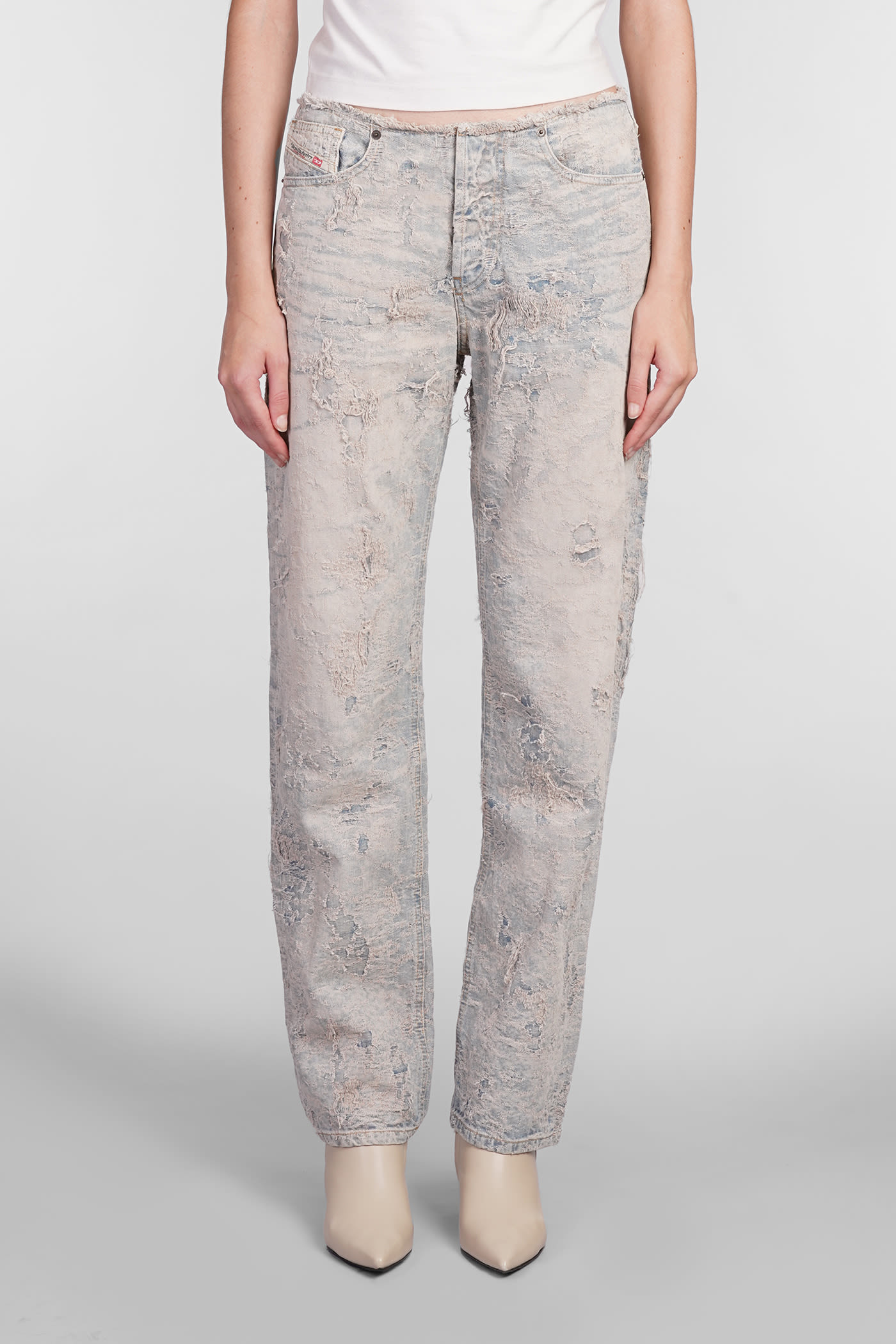 Shop Diesel D Arker Jeans In Blue Cotton