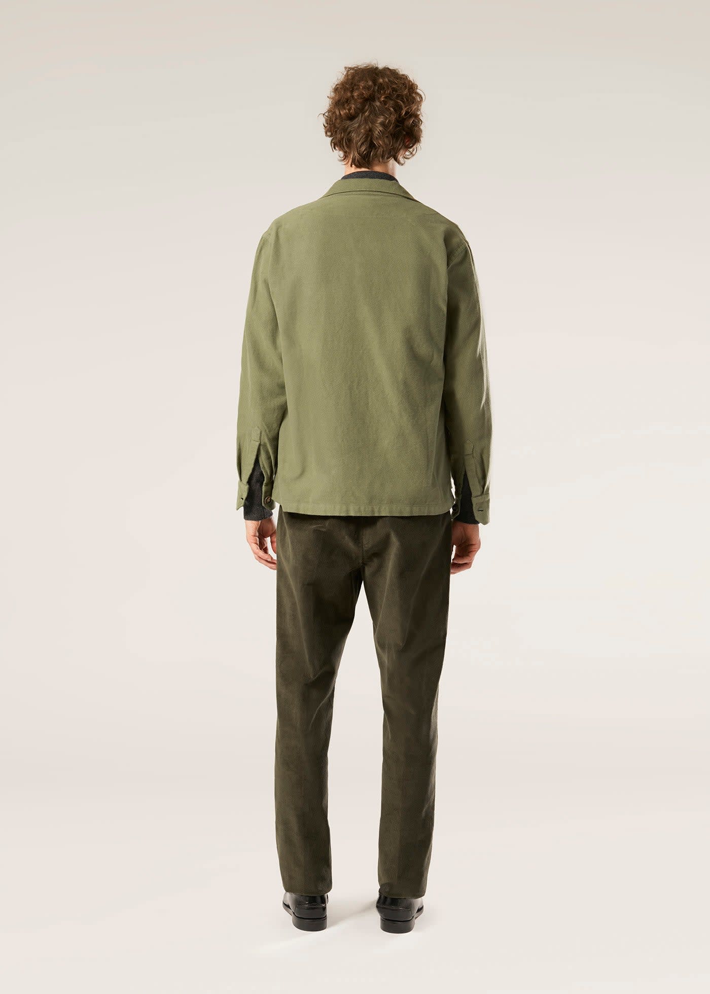 Shop Doppiaa Aabba Green Cotton Overshirt