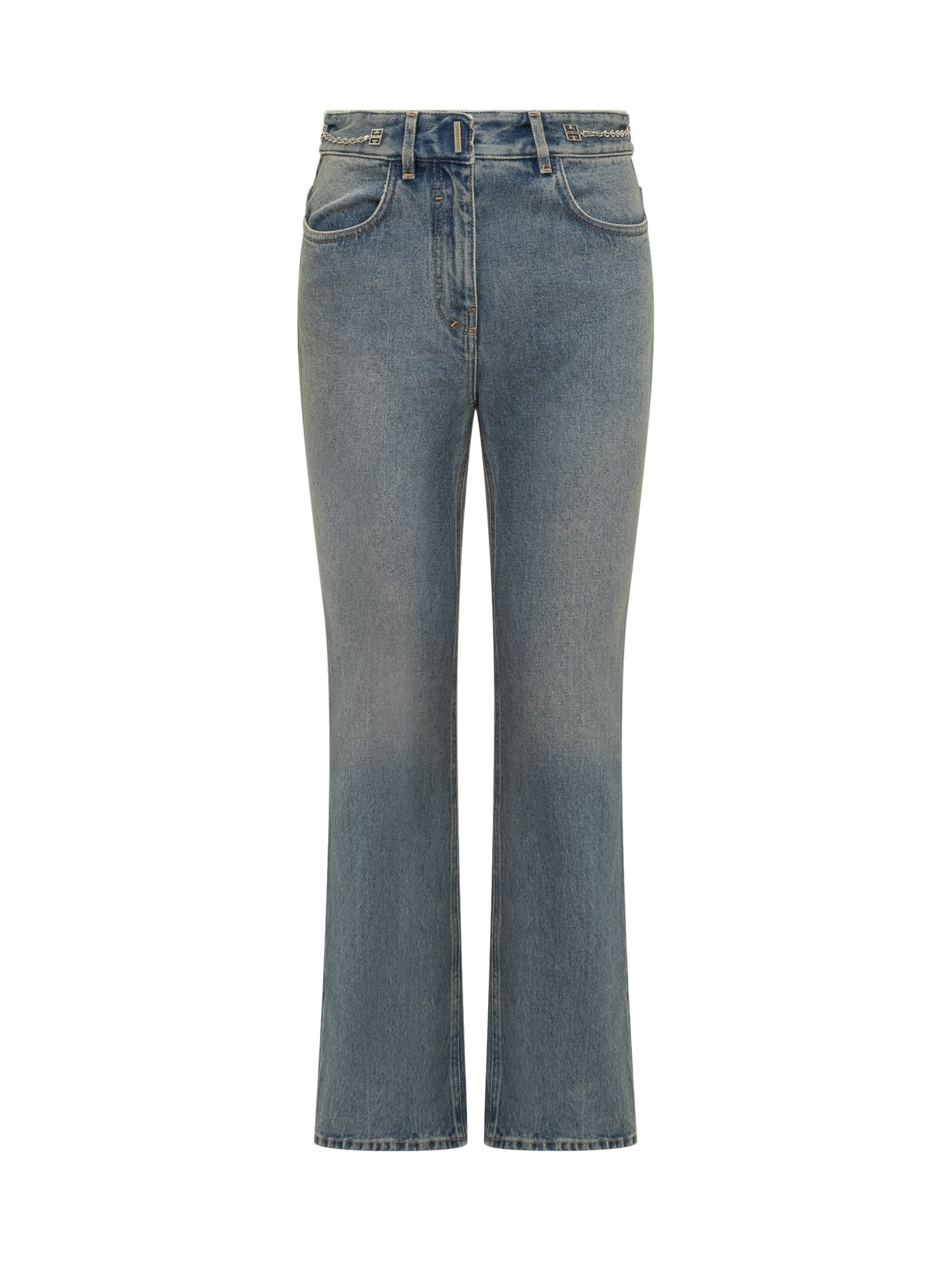 Shop Givenchy Denim Boot Cut Jeans In Medium Blue