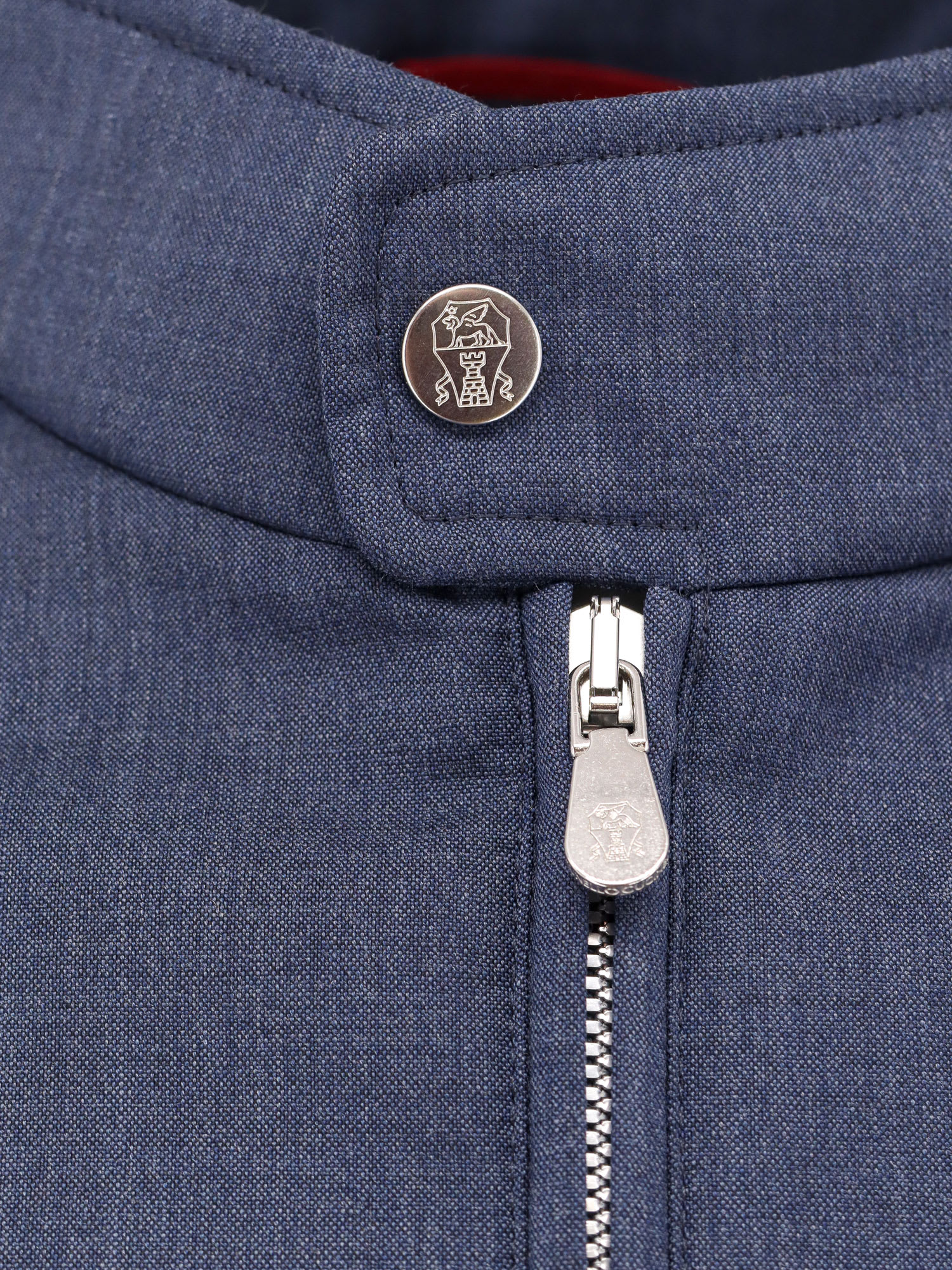 Brunello Cucinelli Zip-up Wool Padded Vest In Blue