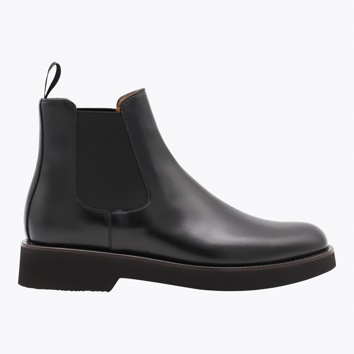 Black Leather Monmouth Boots