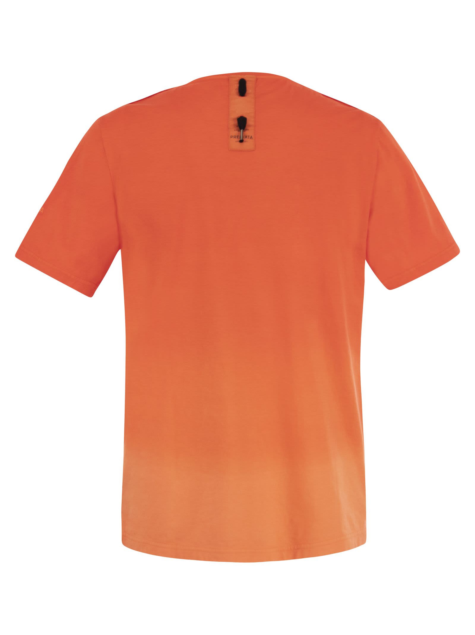 Shop Premiata Cotton T-shirt With Logo In Orange