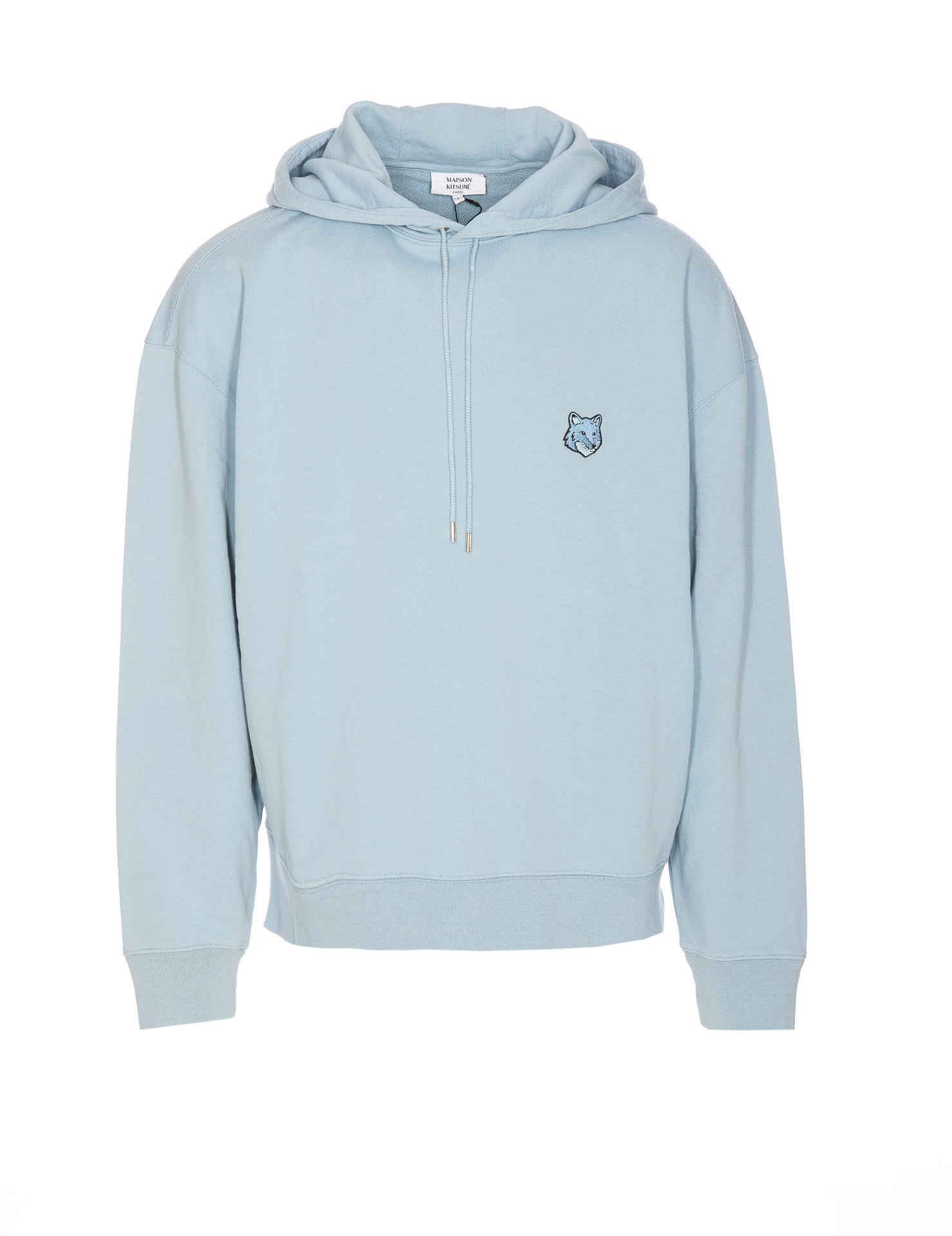 Maison Kitsuné Bold Fox Head Hooded Sweatshirt In White
