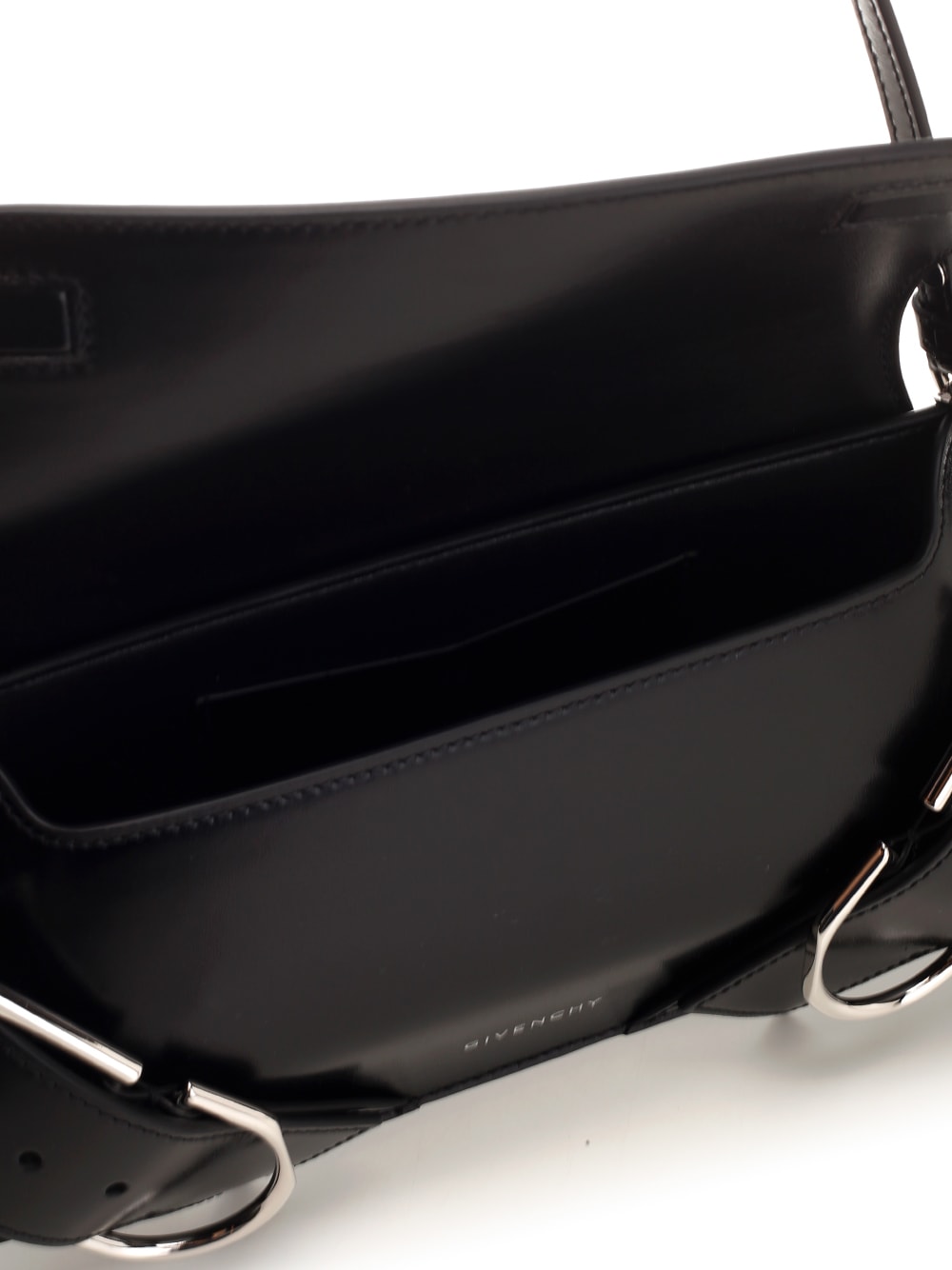 Shop Givenchy Voyou Shoulder Flap Bag In Black