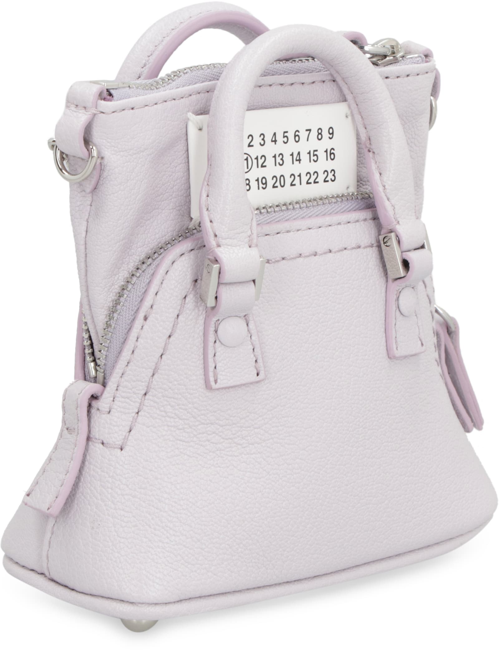 Shop Maison Margiela 5ac Classique Baby Leather Crossbody Bag In Lilac