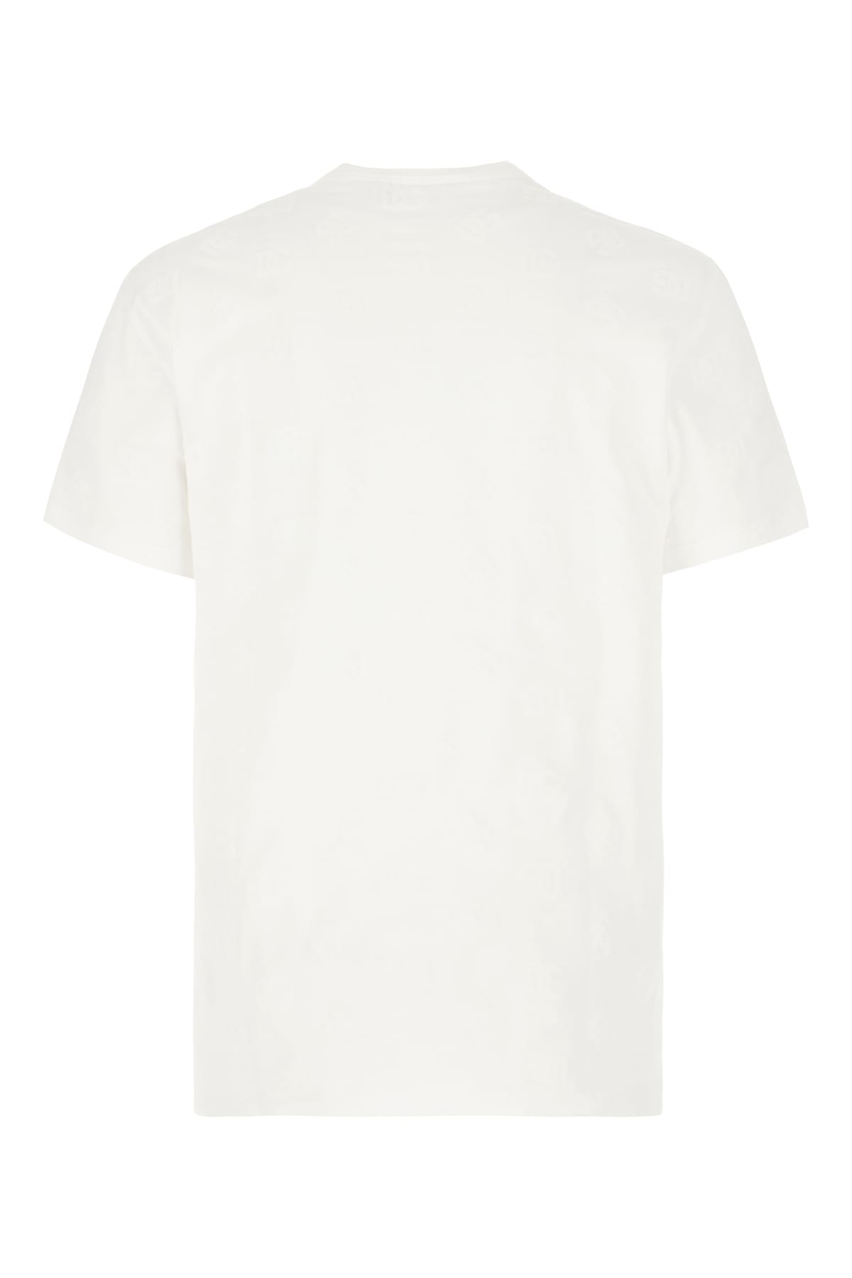 Shop Dolce & Gabbana White Cotton T-shirt In Bianco Ottico