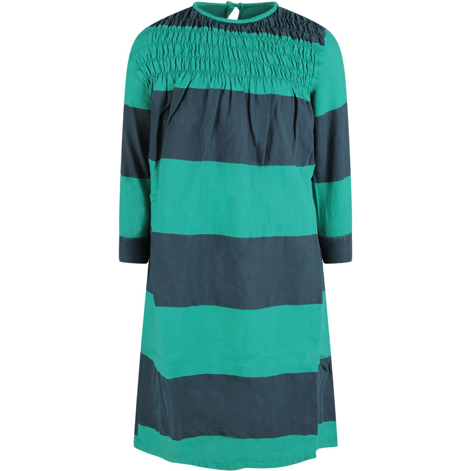 green striped dress
