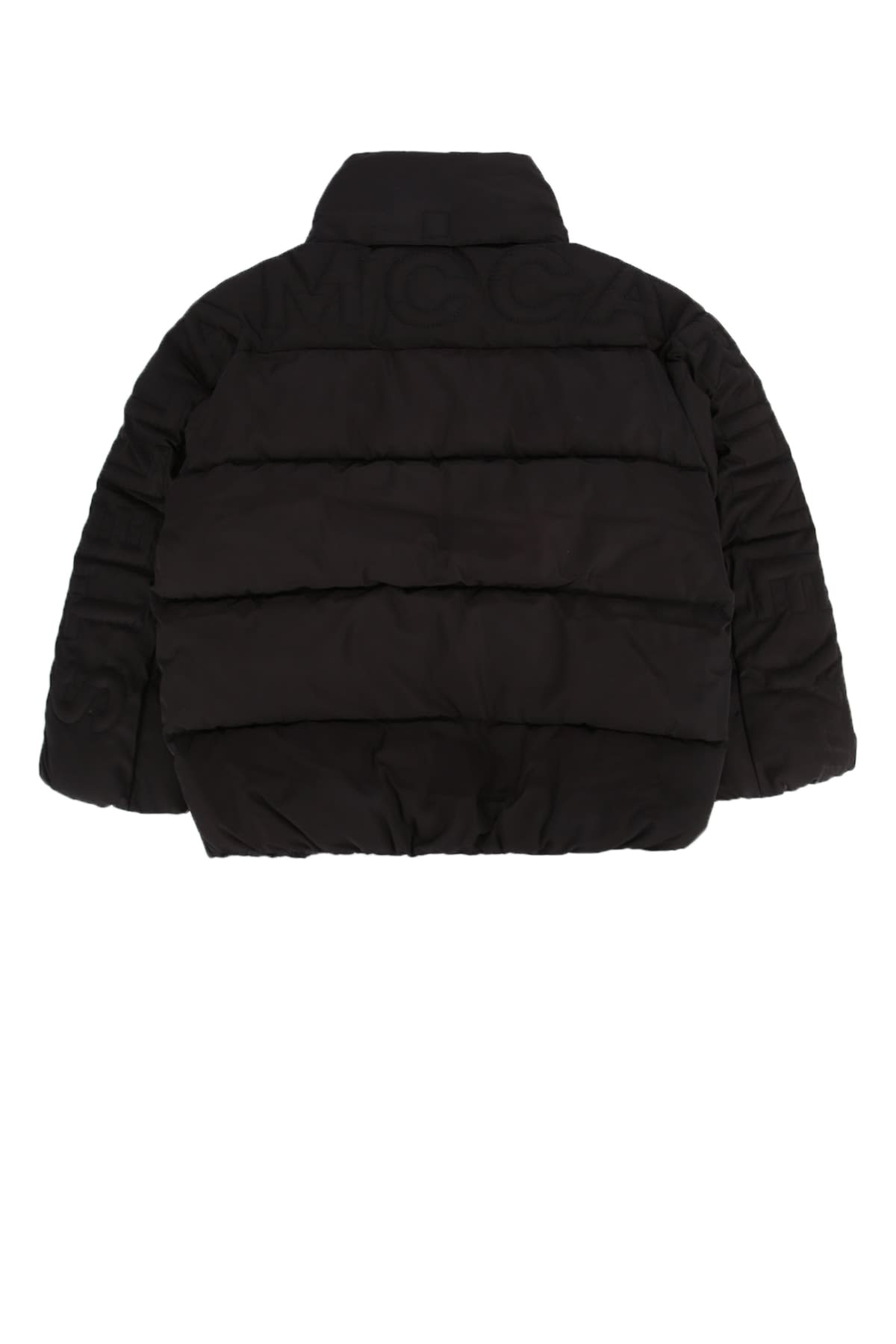 Stella Mccartney Quilted Padded Jacket With Logo In Black