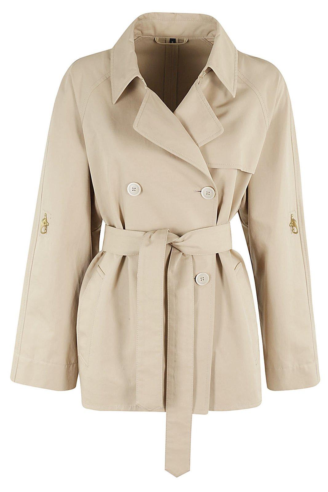 Shop Fay Double-breasted Belted Trench Coat