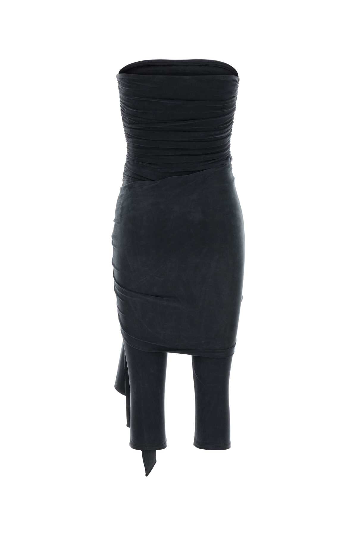 Alexander Wang Vintage Effect Stretch Jumpsuit With Knot Detail In Grey